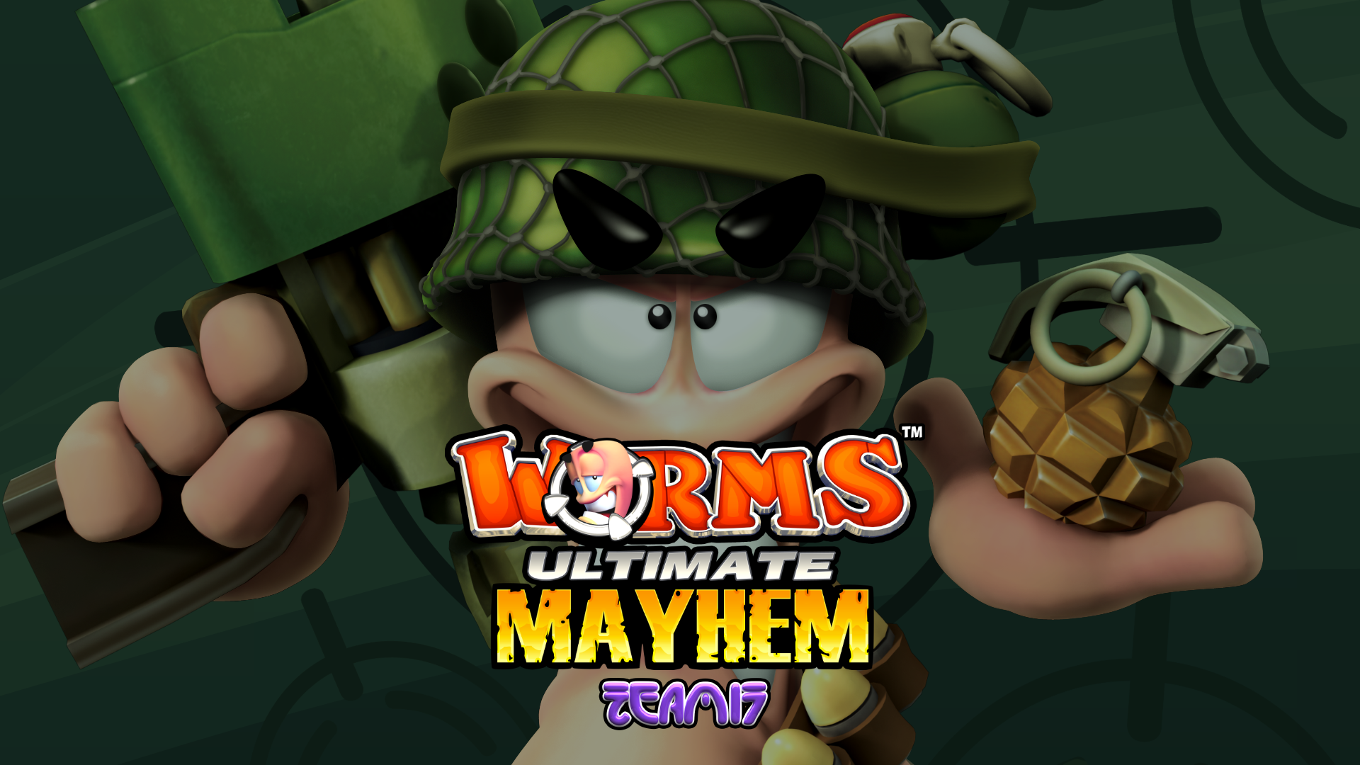 Worms Worms Ultimate Mayhem Video Games Logo Video Game Characters Granades 1920x1080