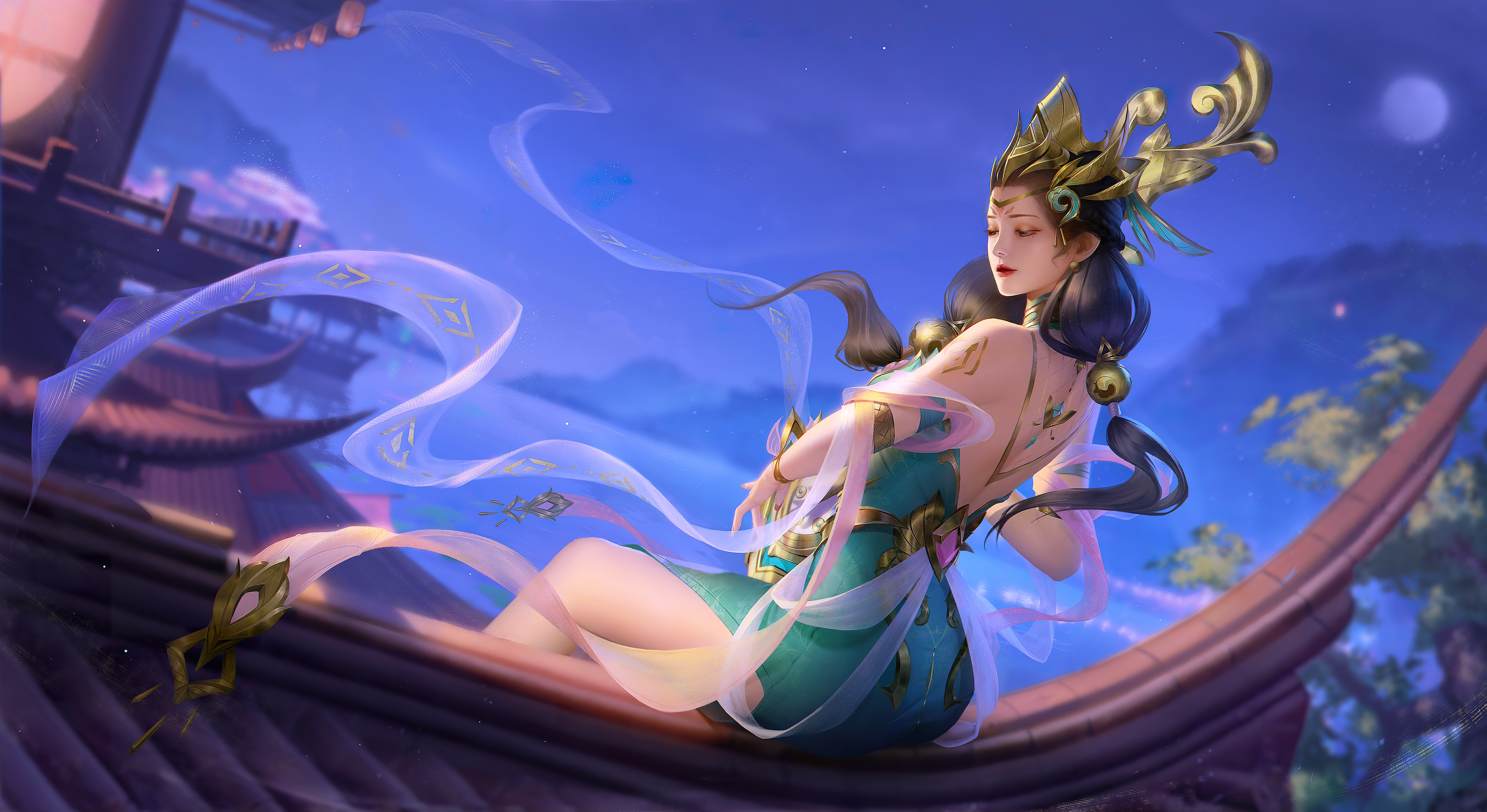 Honor Of Kings Game Characters Video Game Girls Video Game Characters Artwork Moon 5673x3100