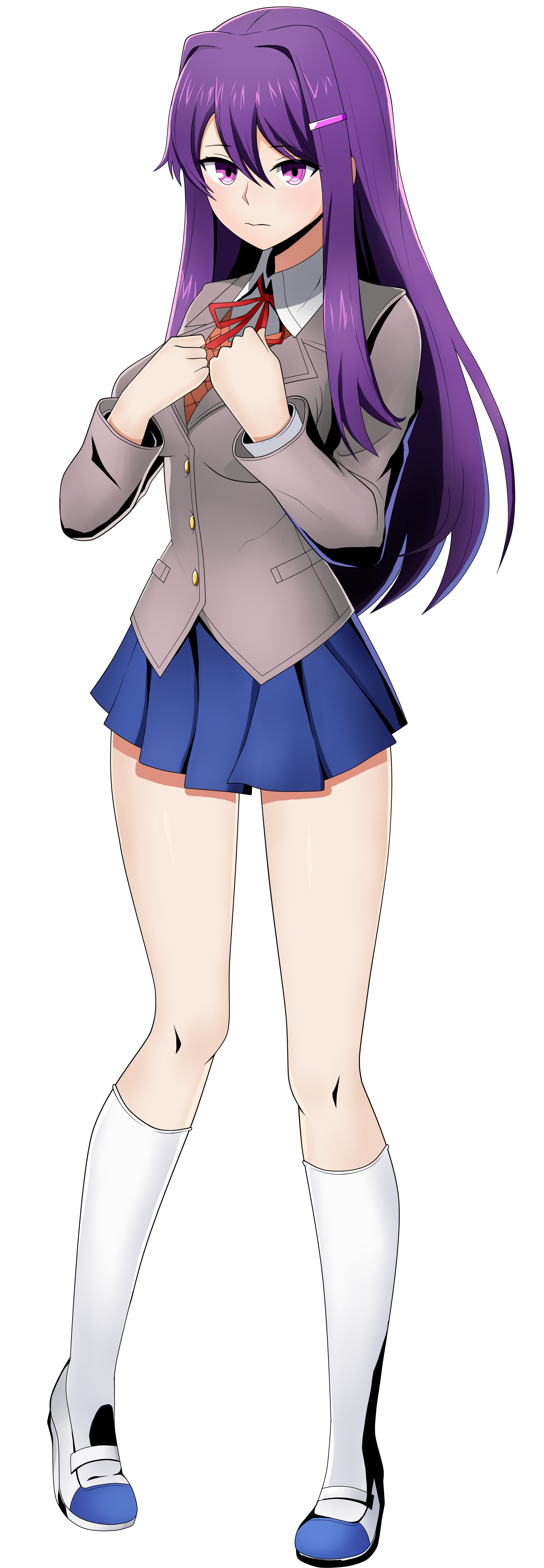 Anime Anime Girls Doki Doki Literature Club Yuri Doki Doki Literature Club Long Hair Purple Hair Sol 2131x6138