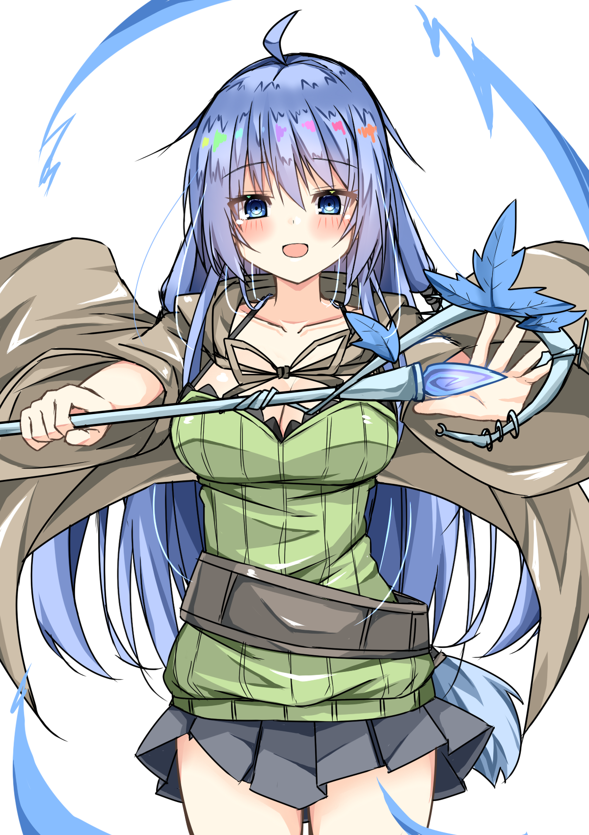 Anime Anime Girls Trading Card Games Yu Gi Oh Eria The Water Charmer Long Hair Blue Hair Solo Artwor 1200x1700