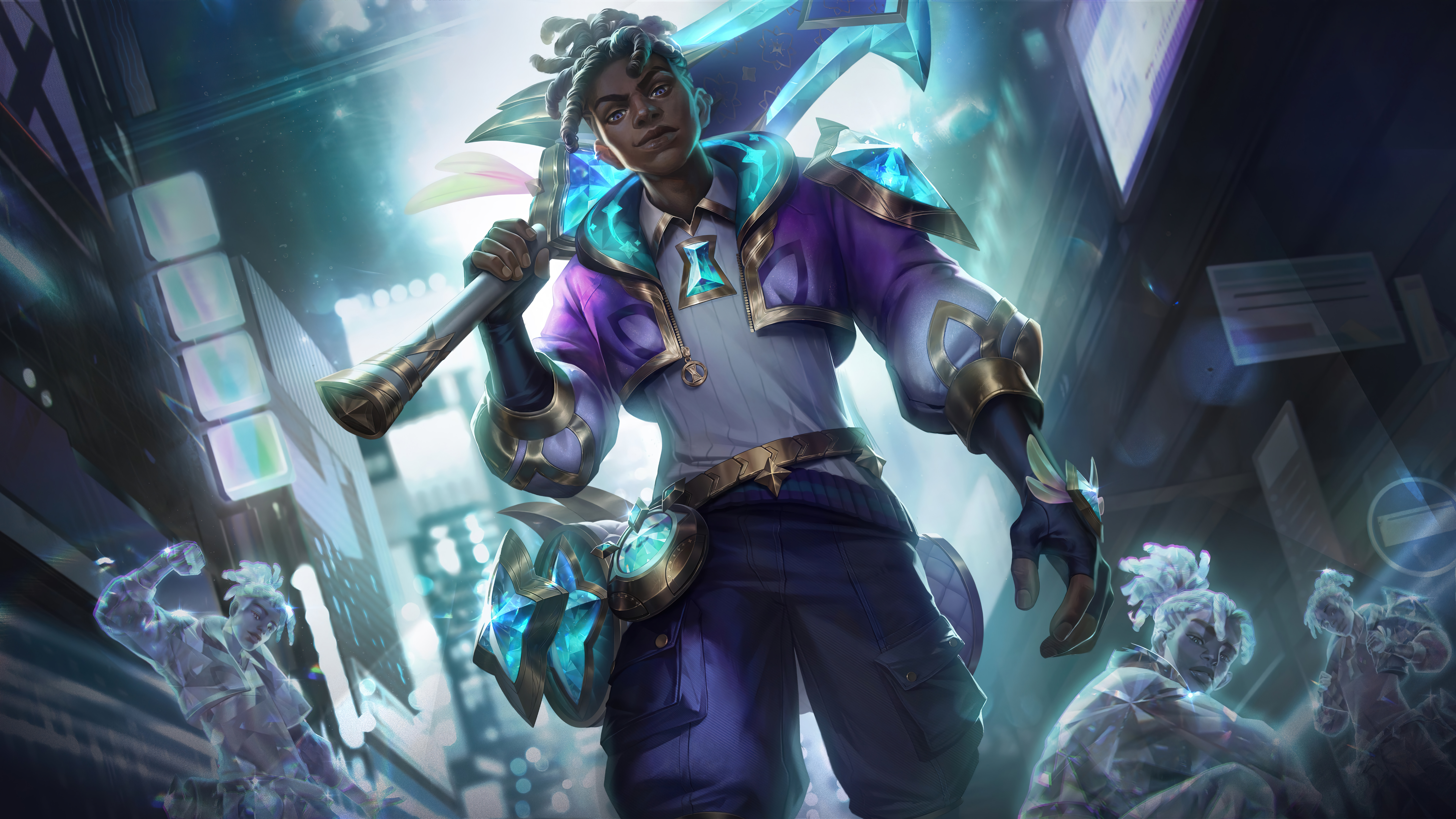 Prestige Edition The Prestige League Of Legends Digital Art Riot Games GZG 4K Video Games Ekko Ekko  7680x4320