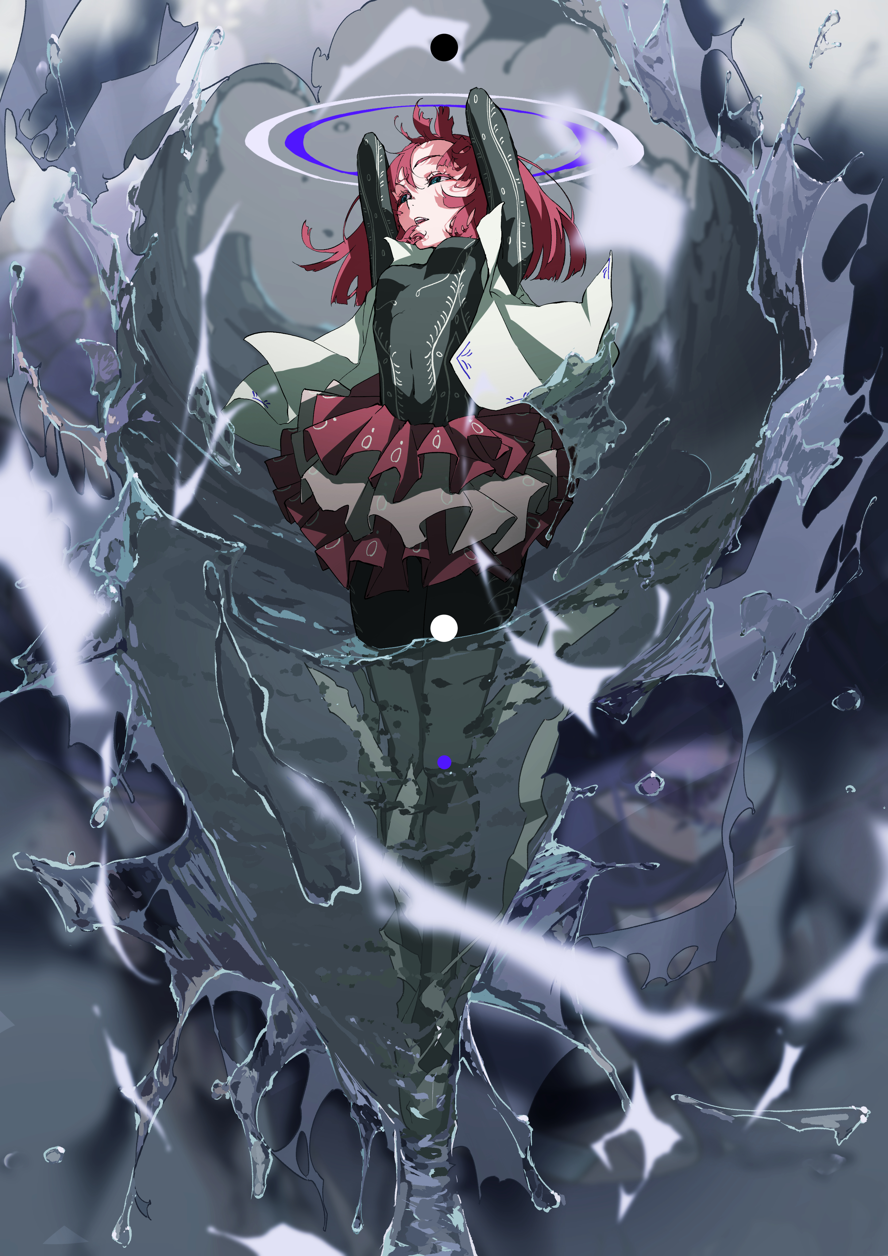 Nico Tina Minimalism Anime Girls Redhead Water 2894x4093