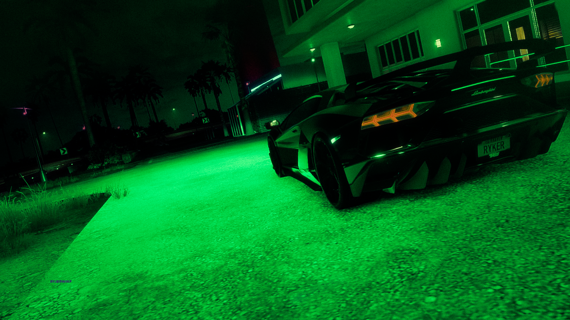 Need For Speed Need For Speed Heat Car Lamborghini Vehicle Video Games Green Background Taillights C 1920x1080