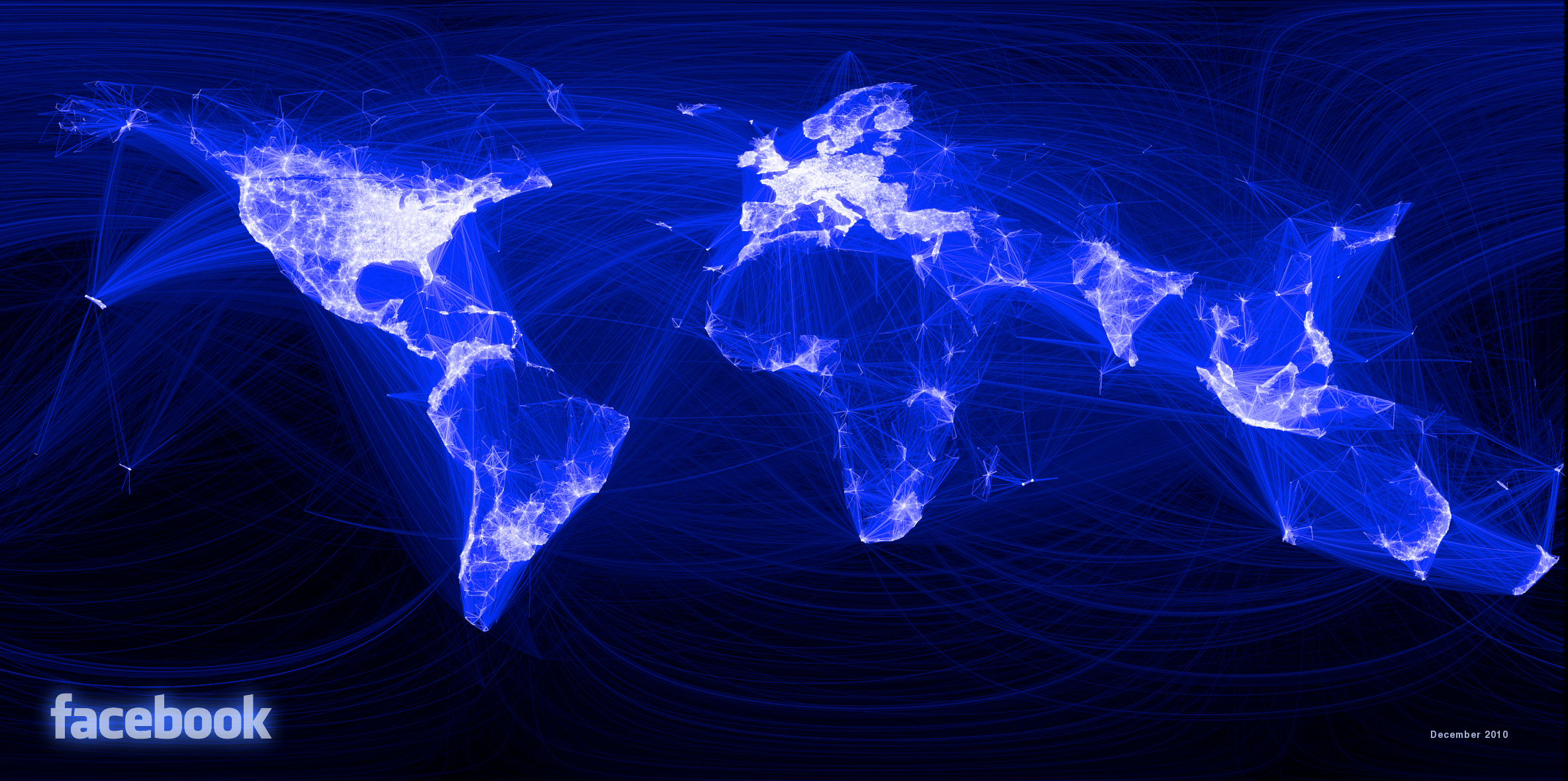 World Map Facebook Connectivity Social Media Simple Background Minimalism 2368x1179