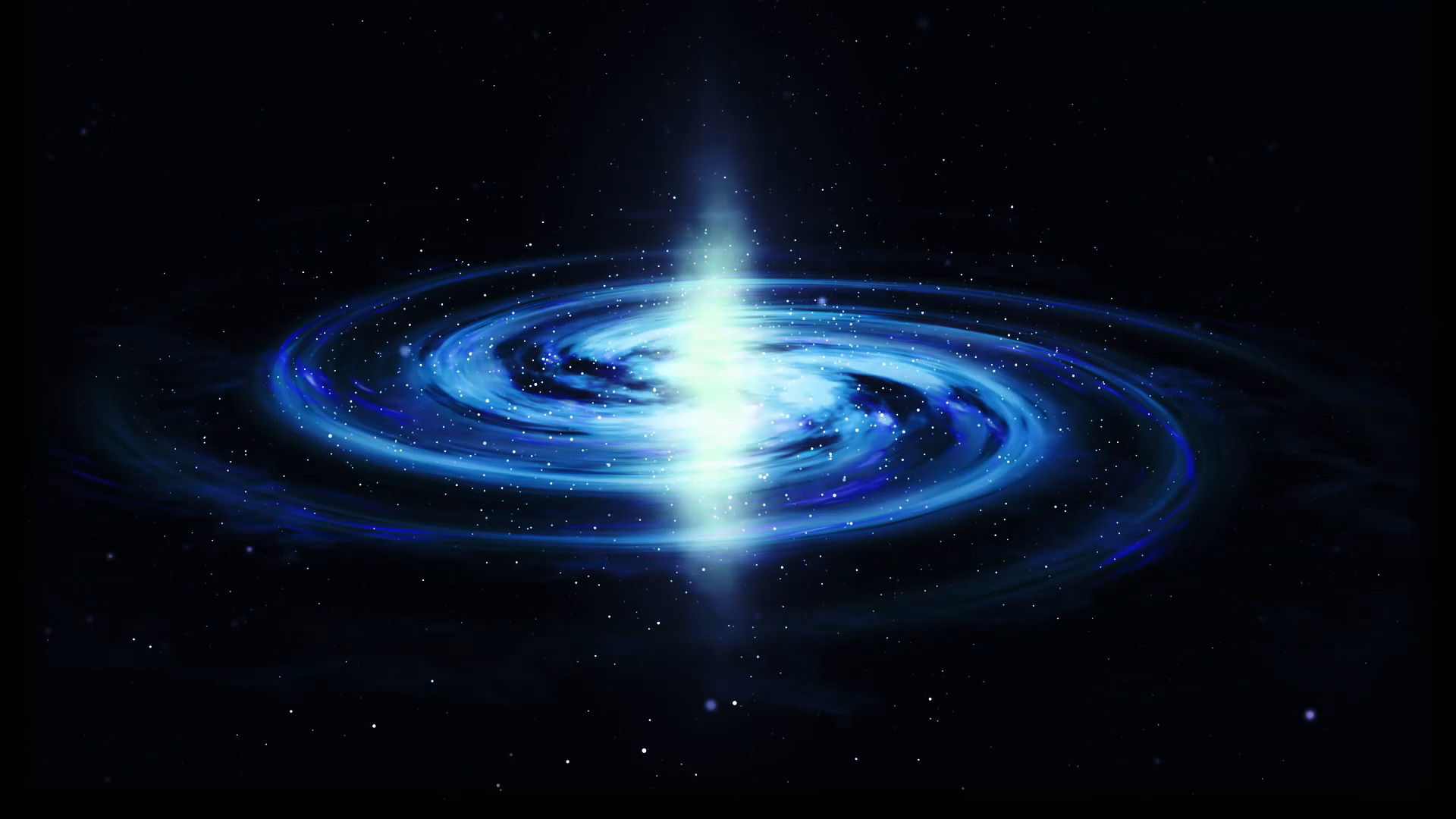 Galaxy Blue Depth Of Field Glowing Stars Spiral Black Background Space 1920x1080