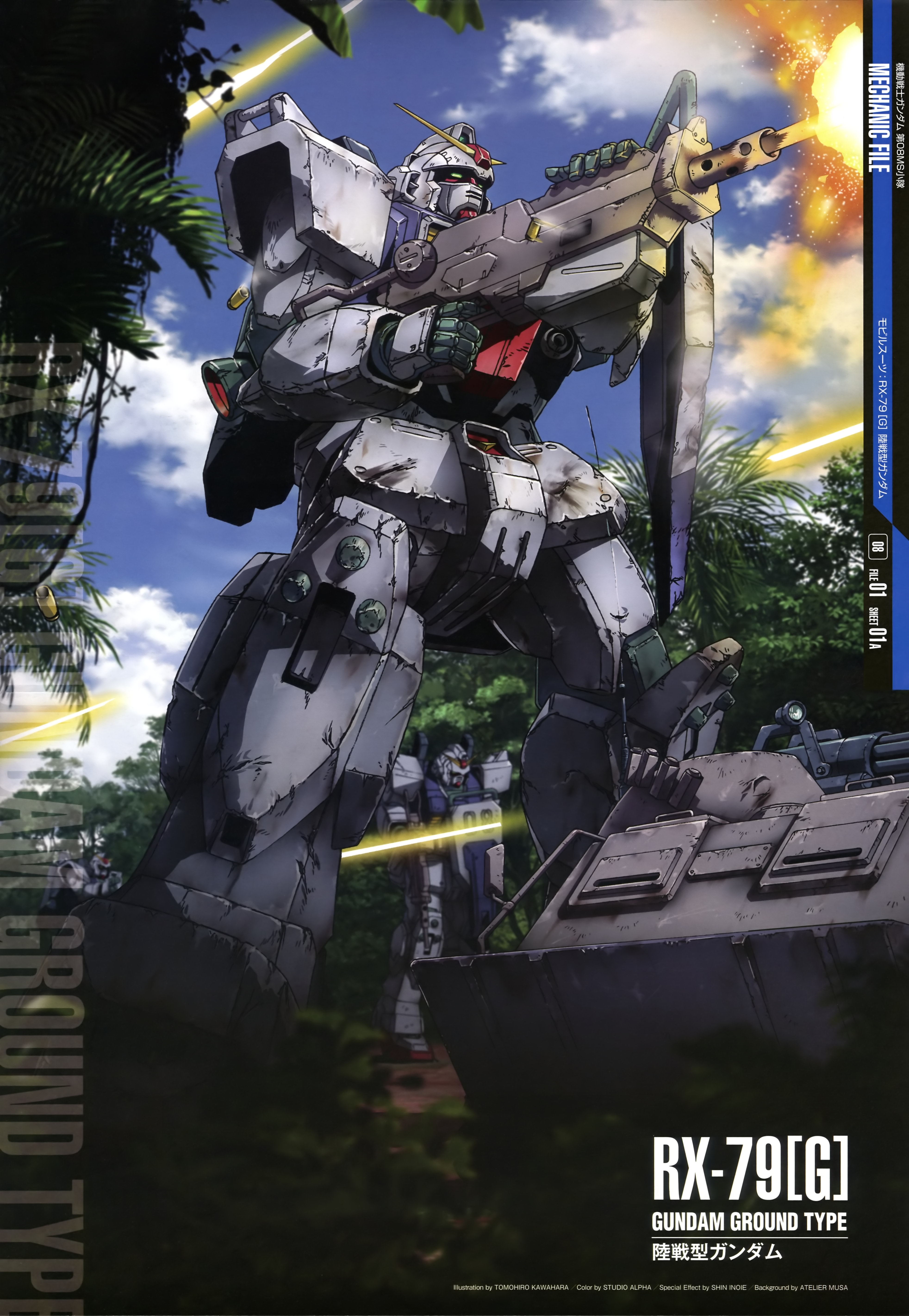 Gundam Ground Type Mobile Suit Gundam The 08th MS Team Anime Mechs Super Robot Taisen Gundam Artwork 3928x5687