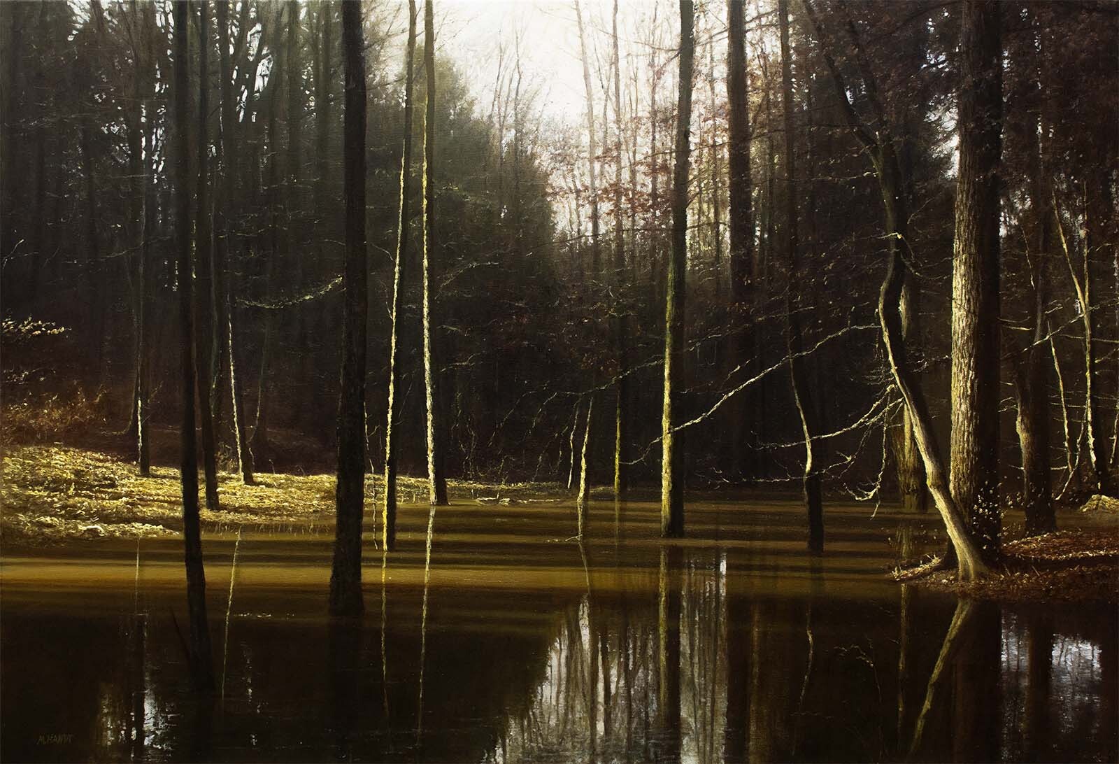 Artwork Digital Art Nature Trees Reflection Water 1600x1092