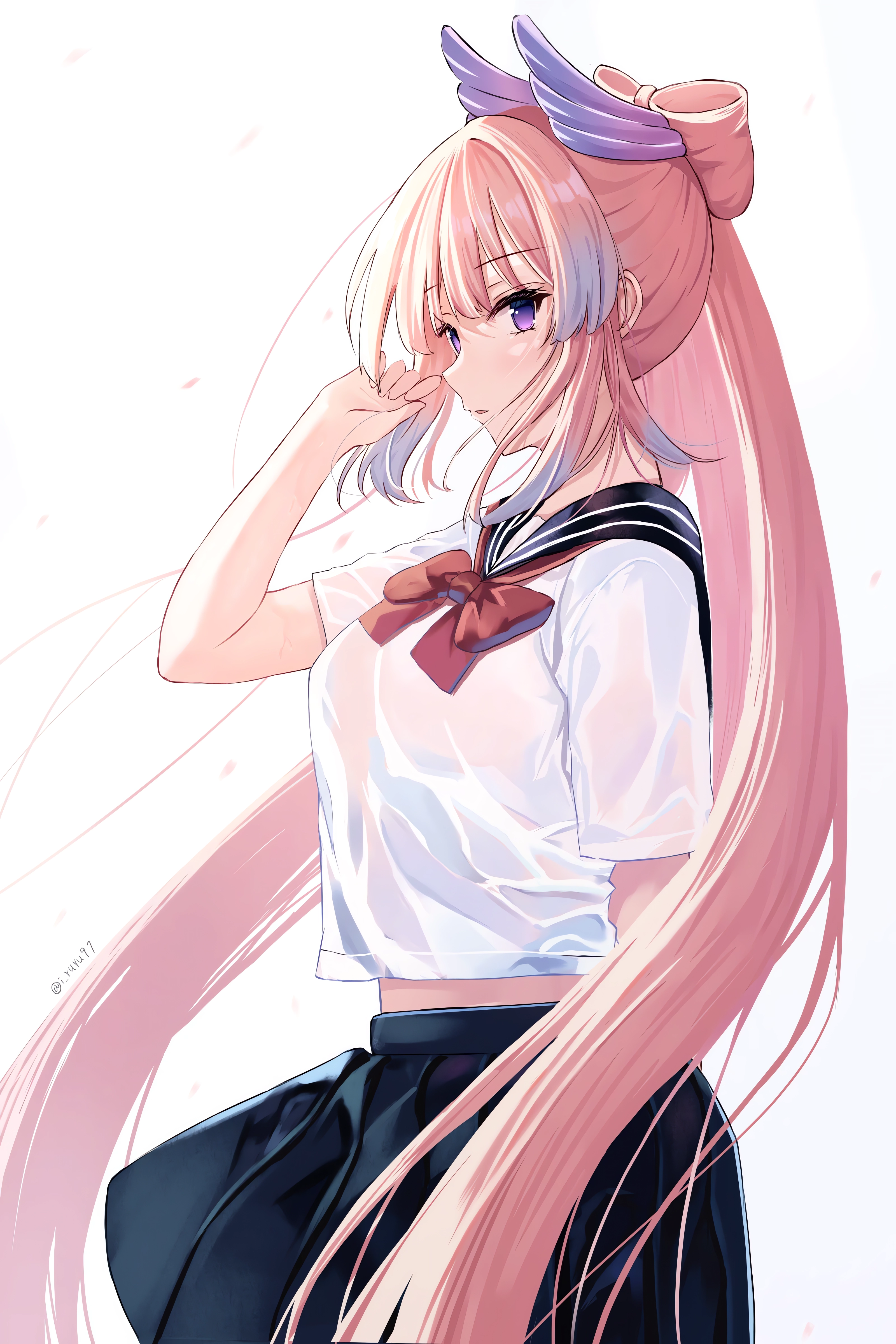 Anime Anime Girls Sangonomiya Kokomi Genshin Impact Genshin Impact Long Hair Gradient Hair Two Tone  3200x4800