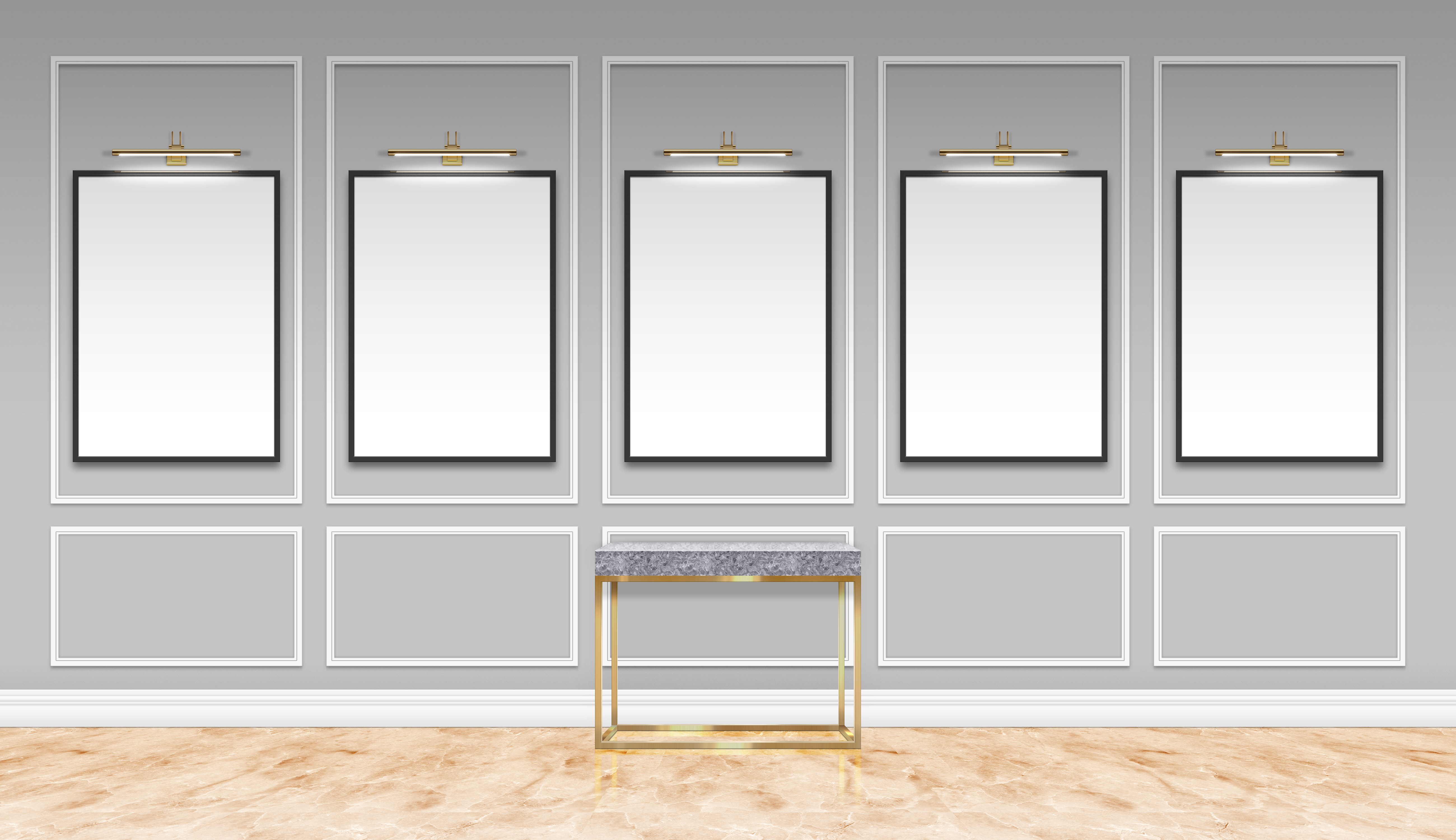 Studio Wall Galleries Picture Frames Minimalism Simple Background 5200x3000