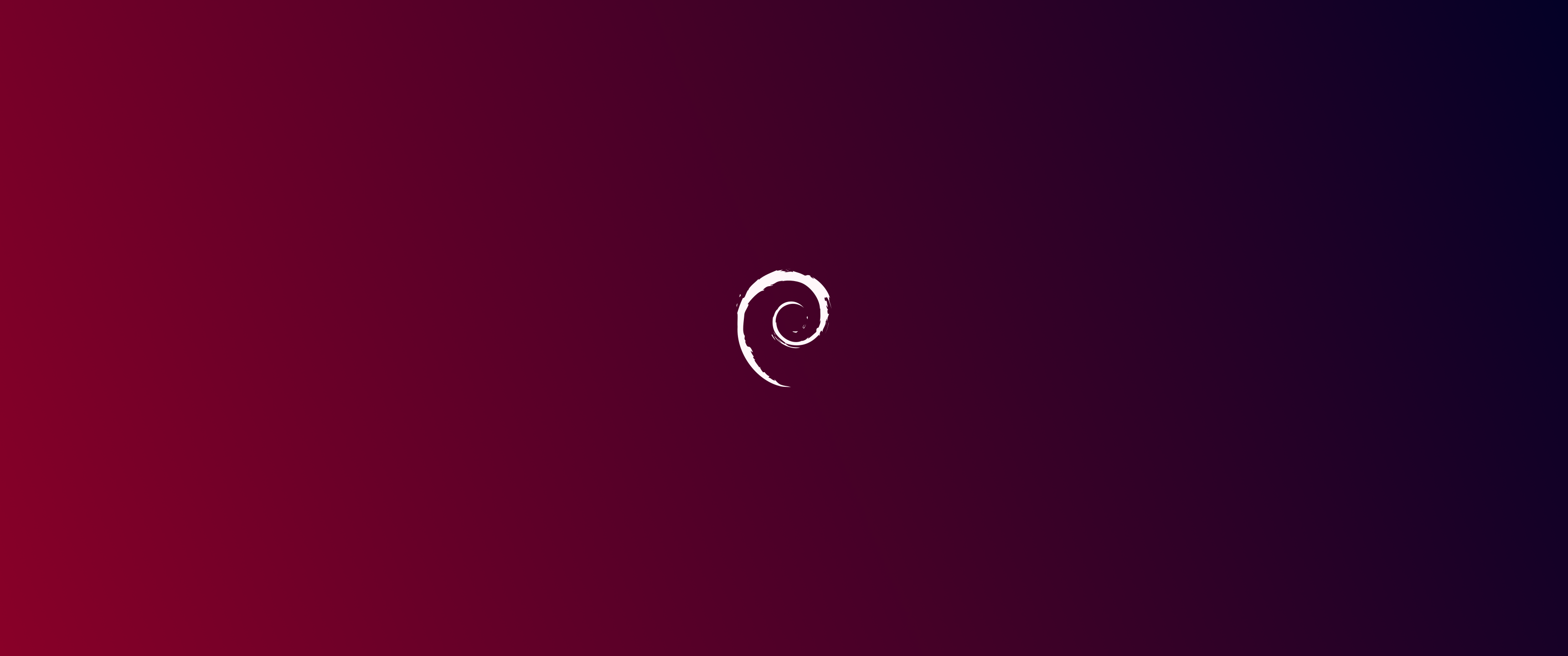 Linux Minimalism Gradient Debian Simple Background Logo 3440x1440