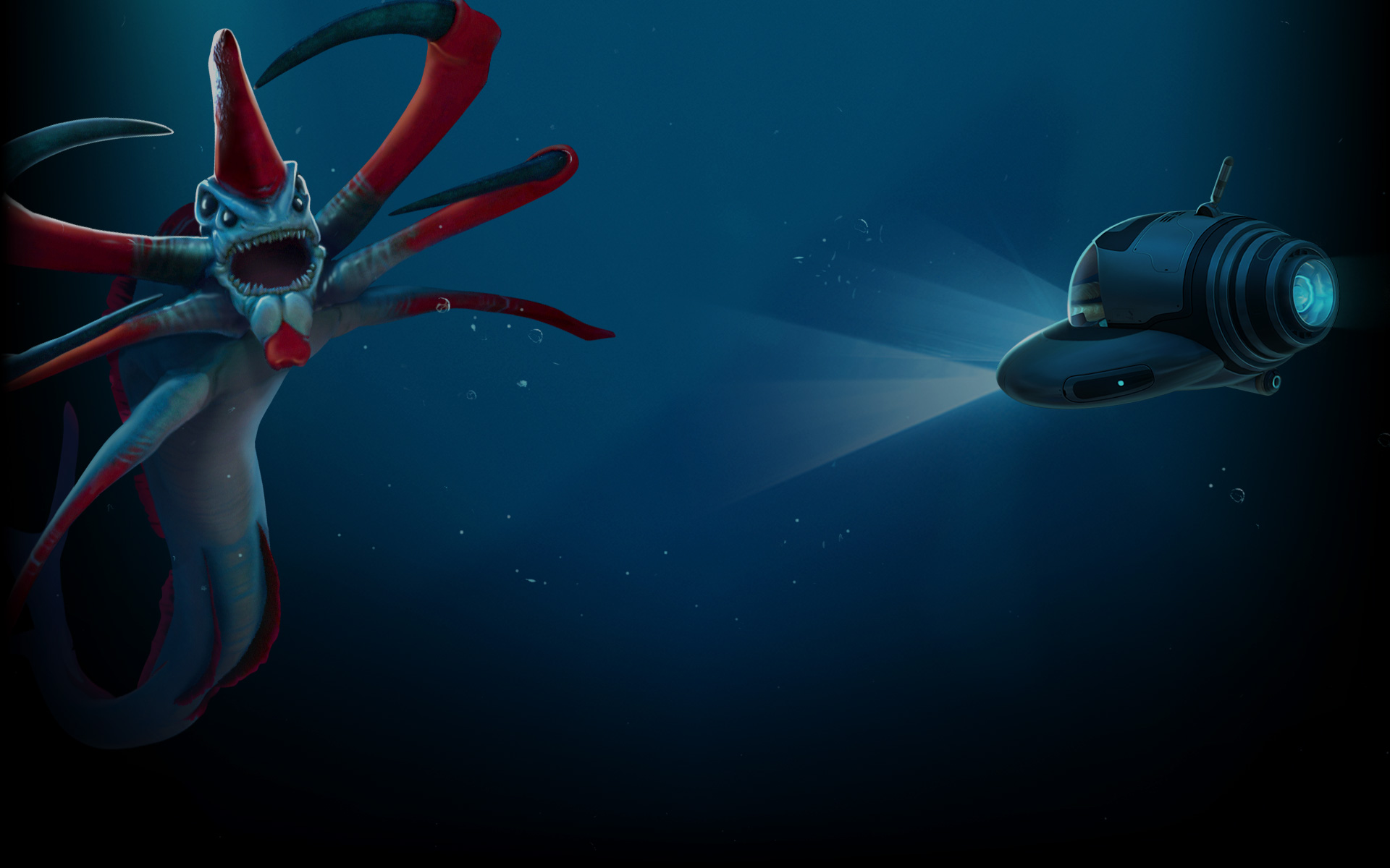 Video Games Subnautica Underwater Submarine Leviathan Water Creature 1920x1200