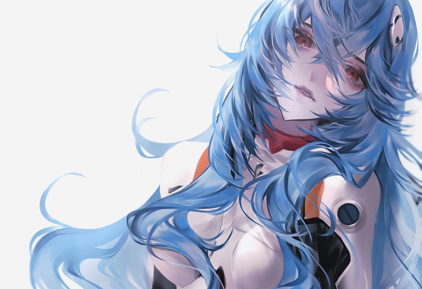 Anime Anime Girls Rebuild Of Evangelion Neon Genesis Evangelion Super Robot Taisen Ayanami Rei Long  1381x945