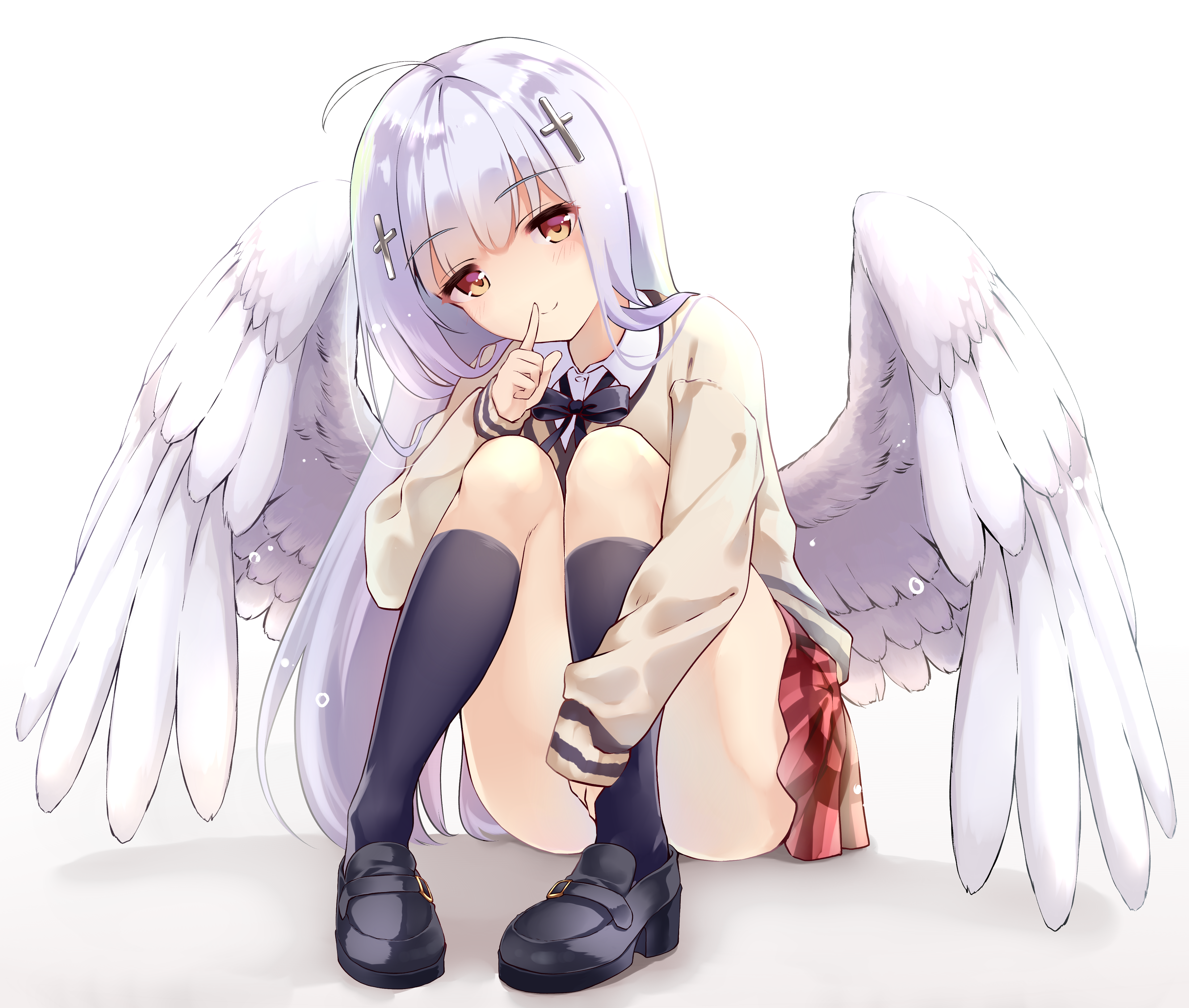 Gabriel Dropout Raphiel Raphi Shiraha Ainsworth Angel Anime Girls Angel Wings Wings Cross 4473x3793
