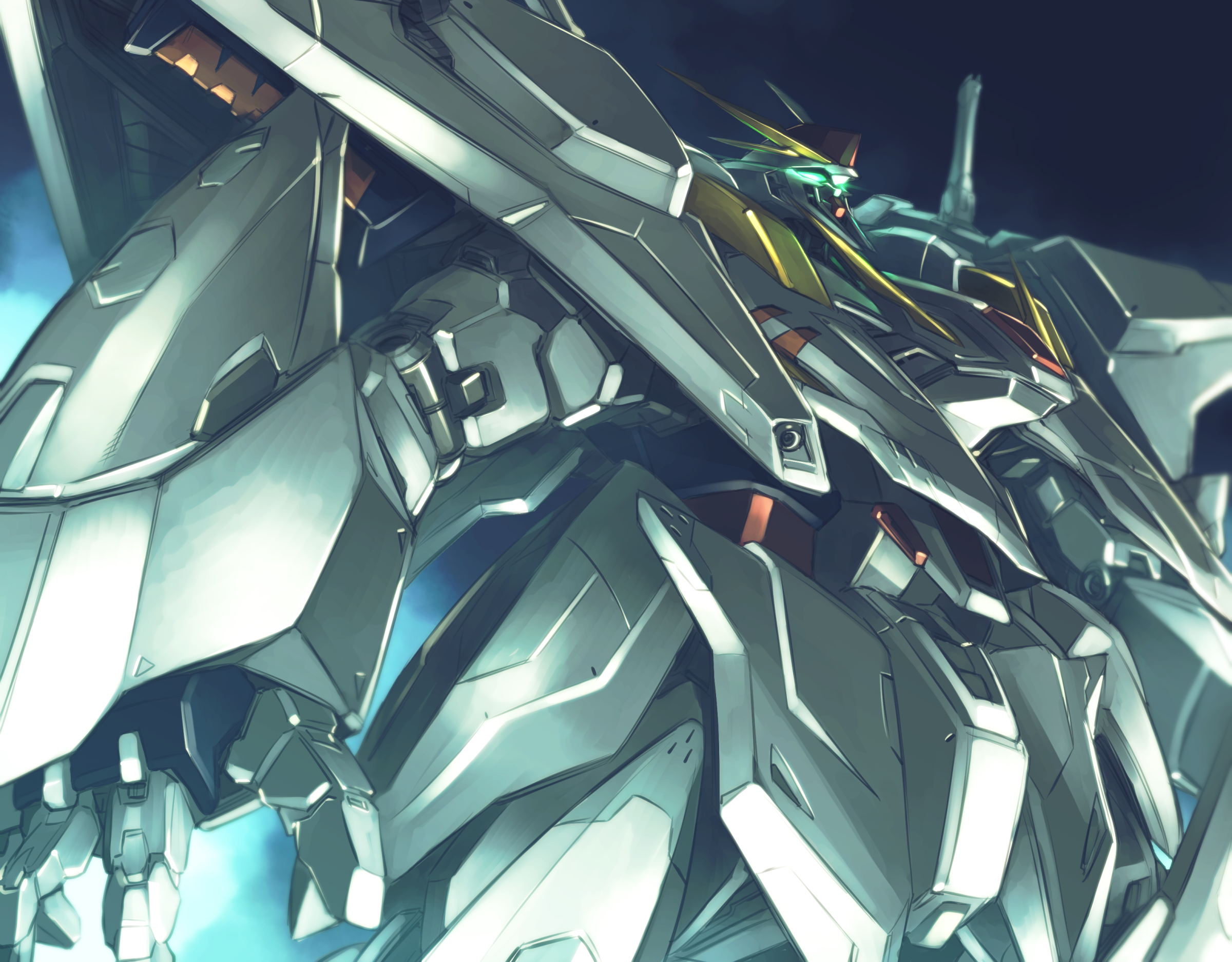 Anime Mechs Super Robot Taisen Gundam Gundam Mobile Suit Gundam Hathaway Artwork Digital Art Fan Art 2400x1875