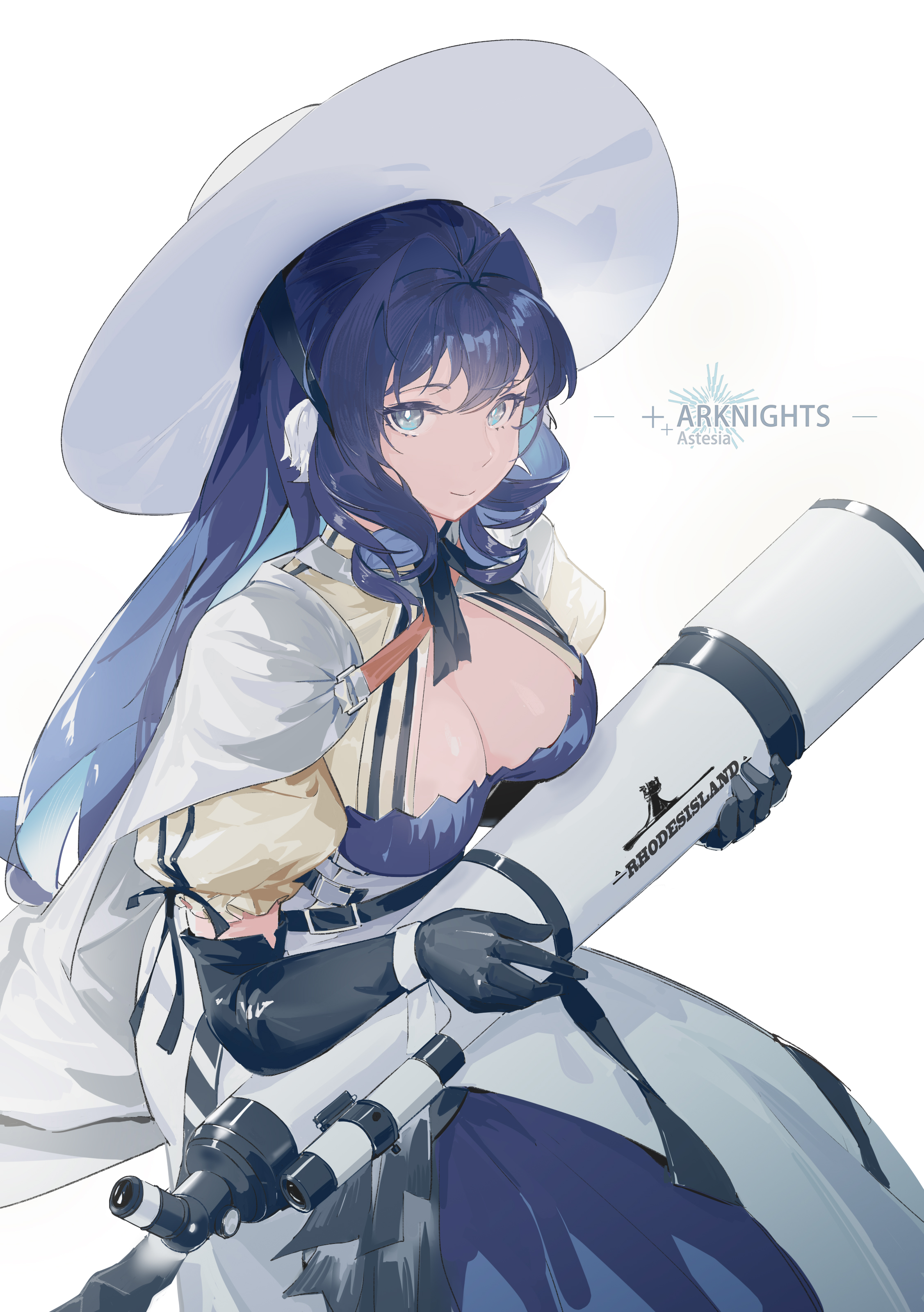 Anime Anime Girls Arknights Astesia Arknights Long Hair Blue Hair Solo Artwork Digital Art Fan Art 2253x3200