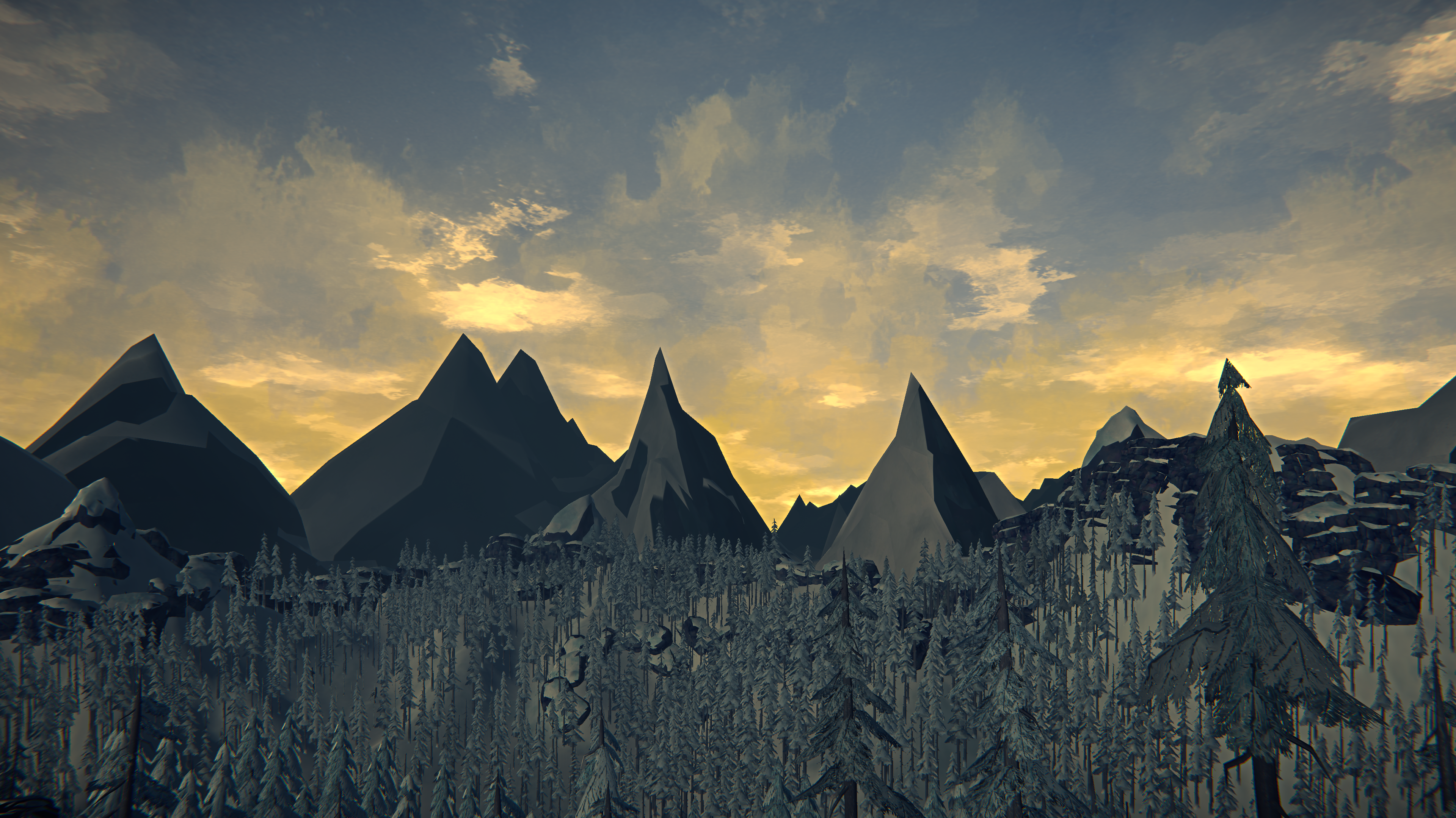 The Long Dark PC Gaming Video Games Video Game Landscape Survival Screen Shot Clouds Mountain Top Vi 3840x2160