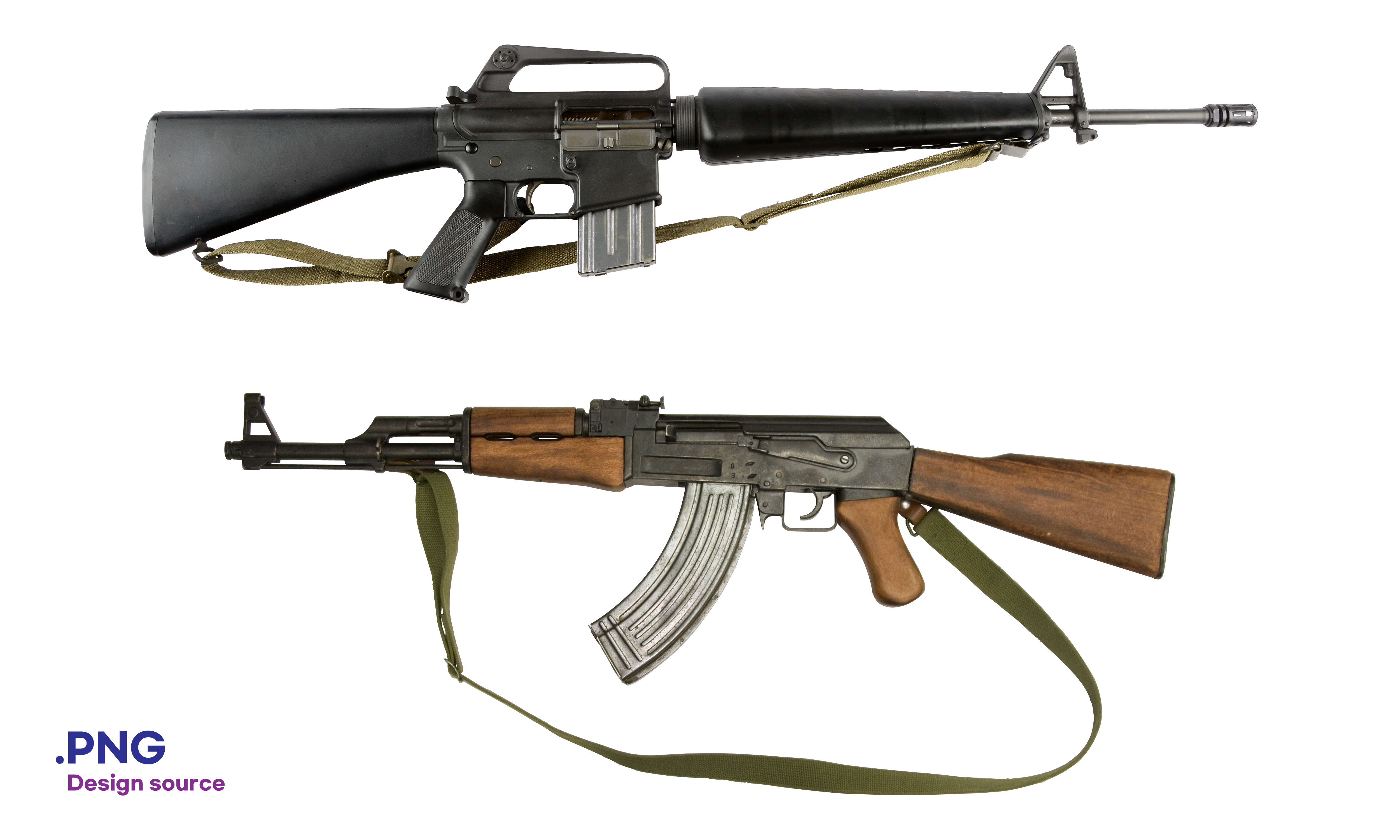 Rifles Weapon M16 AK 47 Simple Background Digital Art Military Watermarked Russian Soviet Firearms A 5000x3000