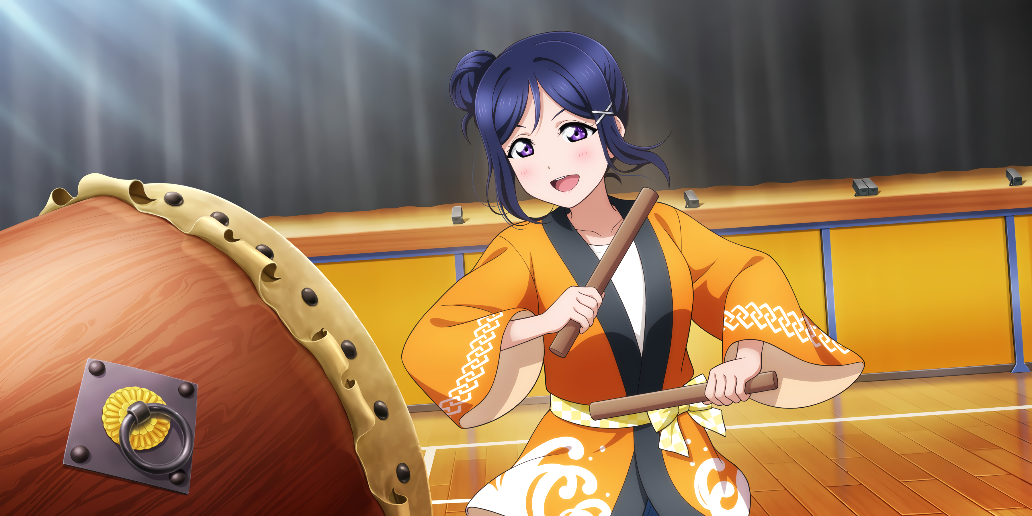 Matsuura Kanan Love Live Sunshine Anime Anime Girls Drums Musical Instrument 3600x1800