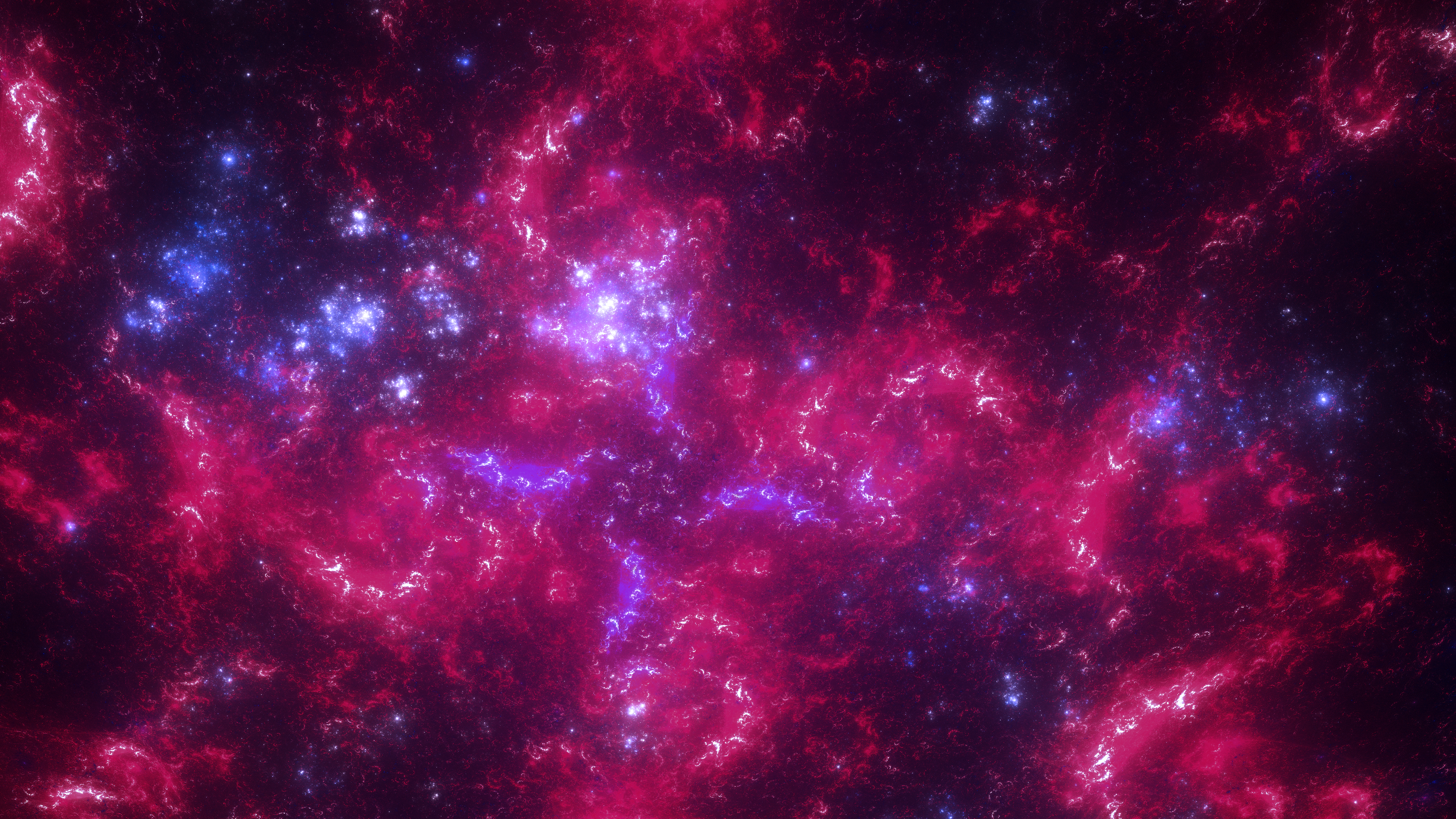 Nebula Space Clouds Fractal Stars Space Abstract Galaxy Digital Glowing Swirls 3840x2160