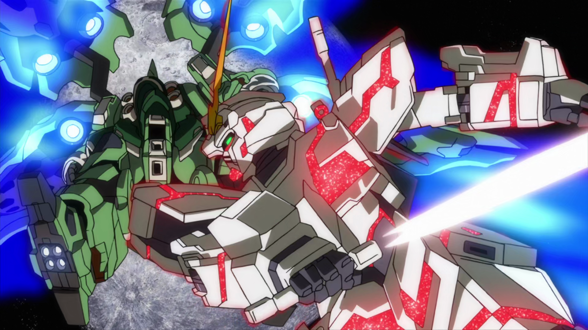 Gundam Mobile Suit Gundam Unicorn Space Kshatriya Anime Anime Screenshot Mechs 1920x1080