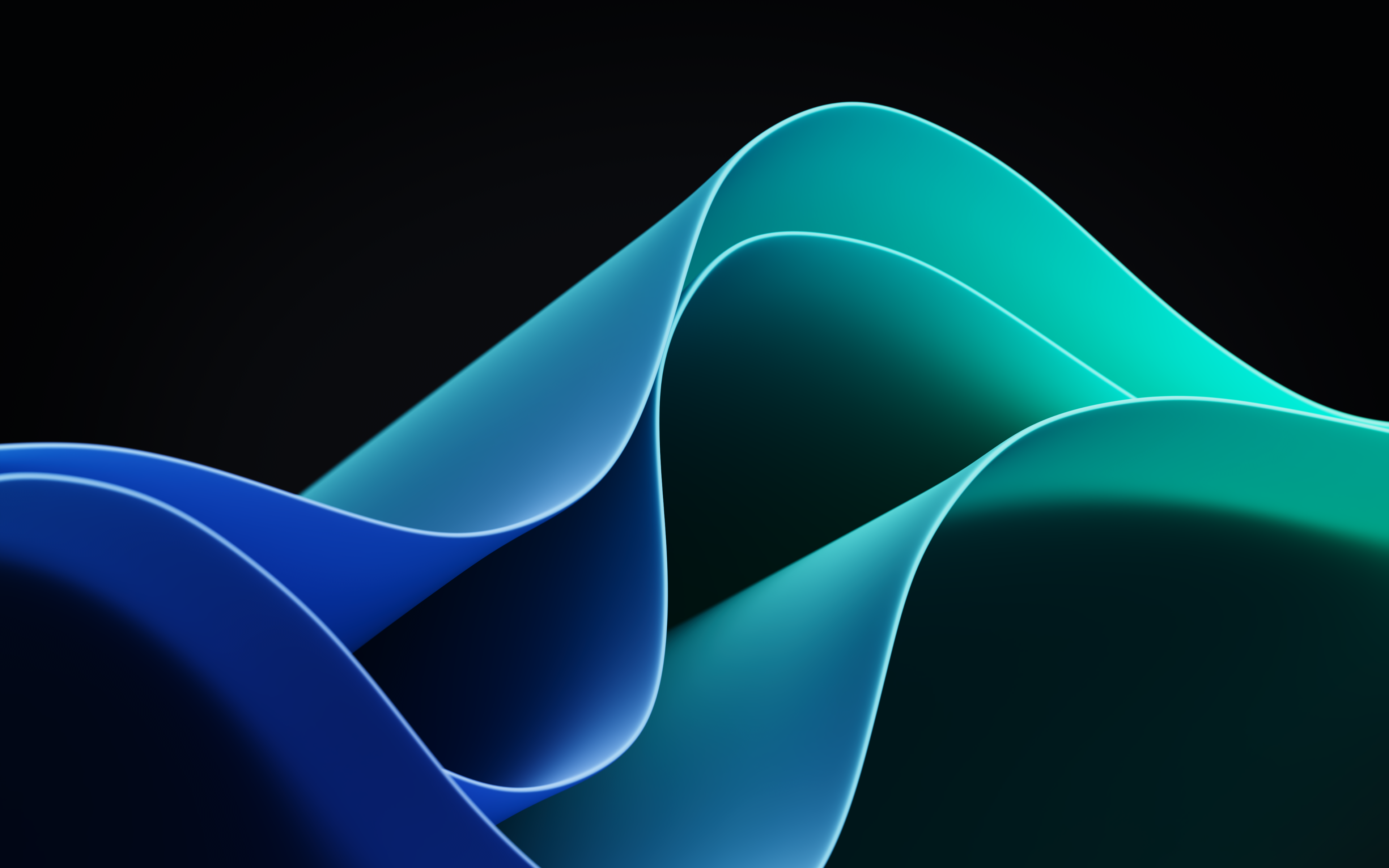 Windows 11 Microsoft Digital Art Waveforms Colorful Minimalism Simple Background 3840x2400