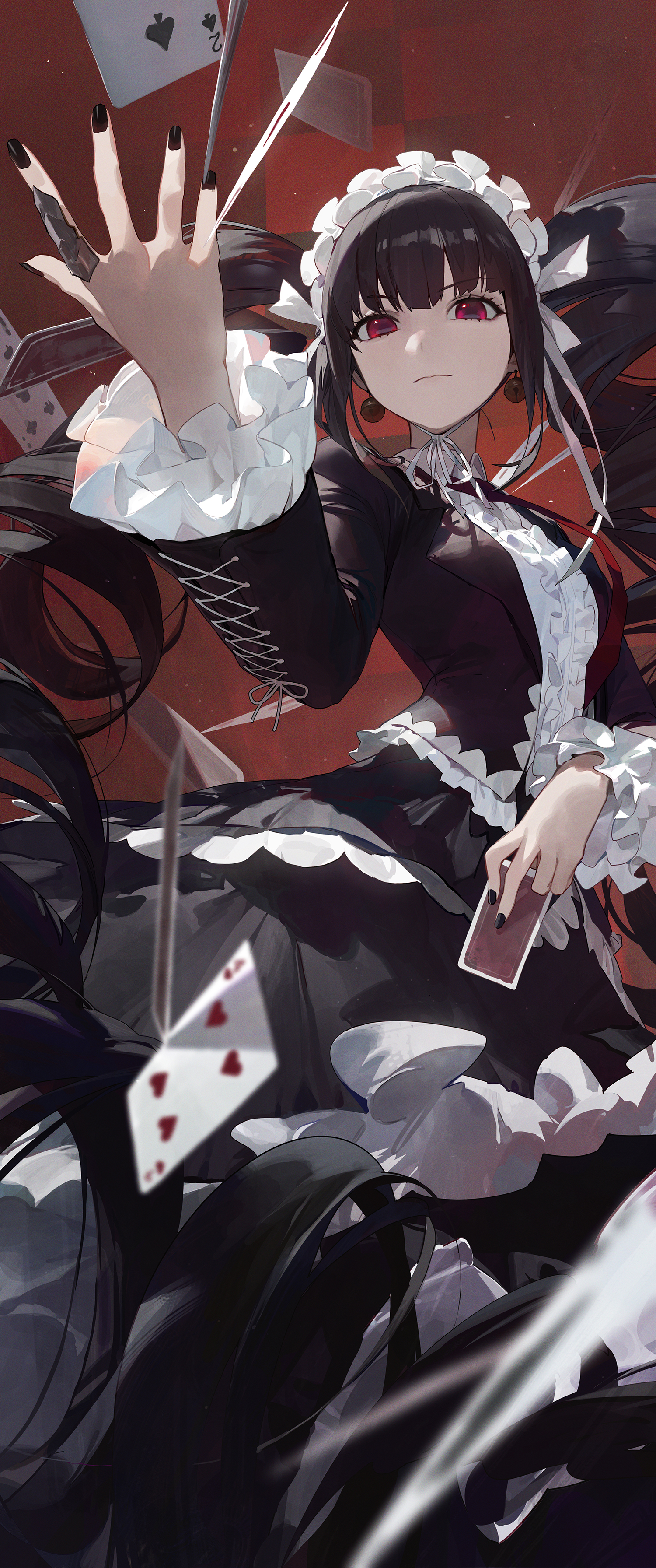 Anime Anime Girls Cards Dress Celestia Ludenberg Danganronpa Gothic 1500x3583