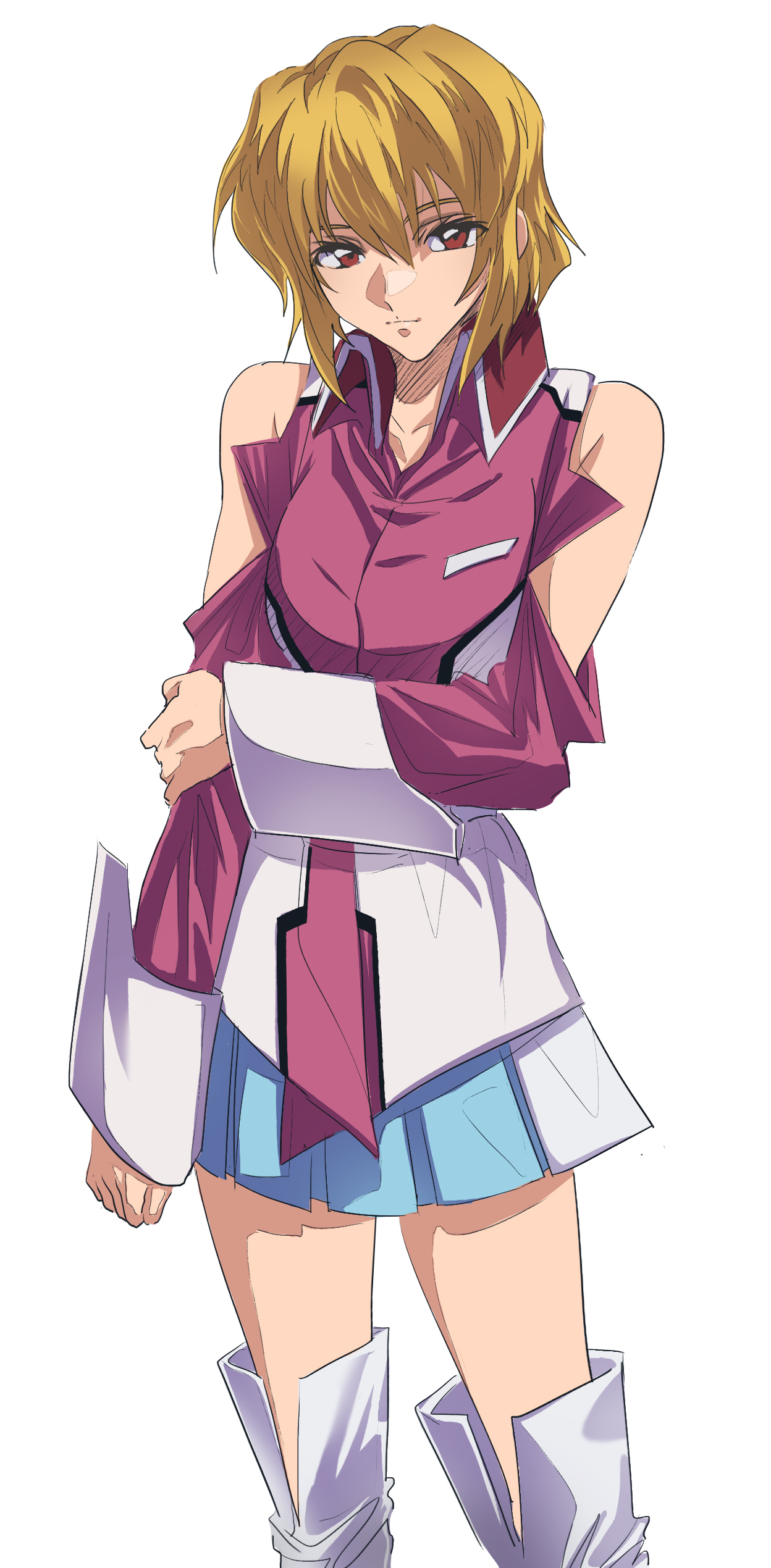 Anime Anime Girls Mobile Suit Gundam SEED Destiny Stellar Loussier Short Hair Blonde Super Robot Tai 1248x2539