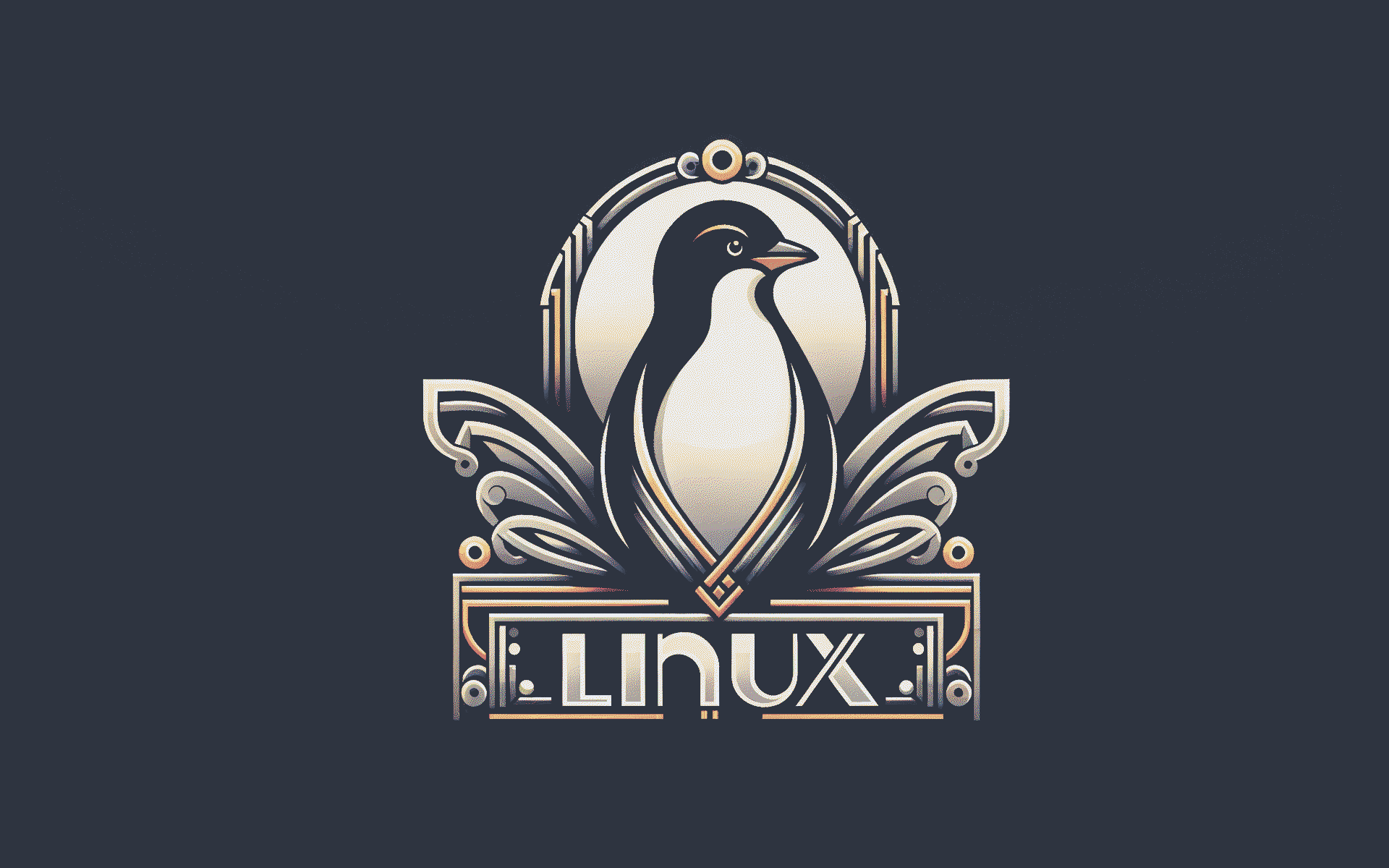 Linux Simple Background Digital Art Minimalism Animals Operating System Penguins 1920x1200