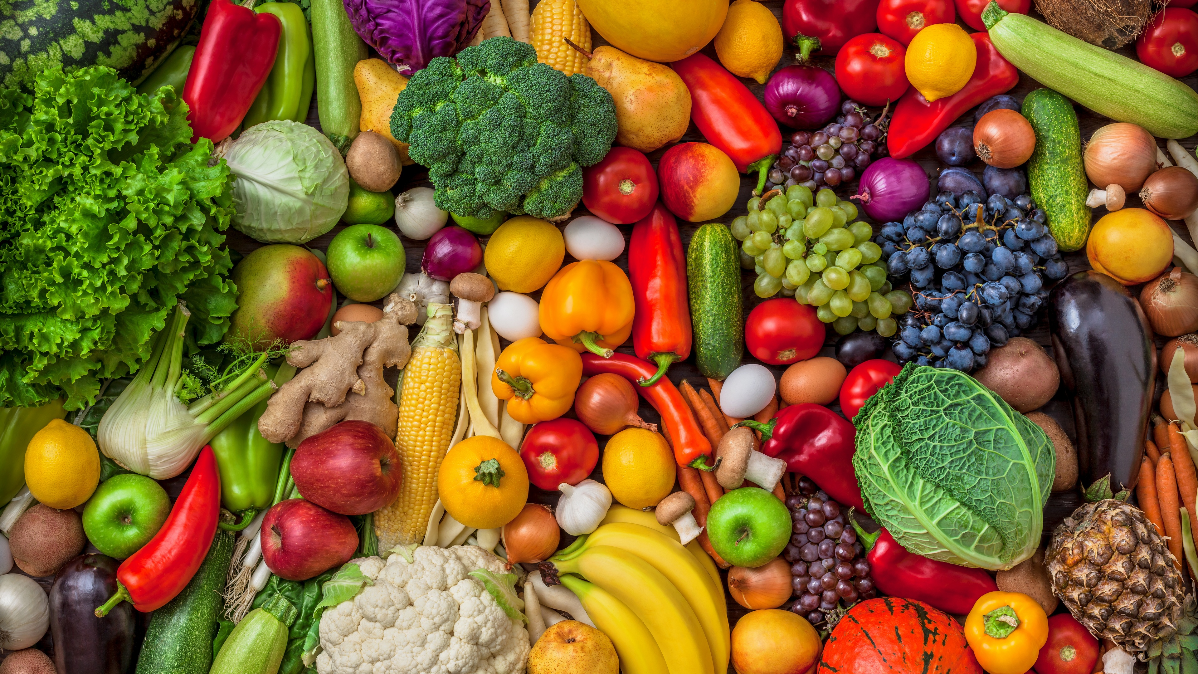 Still Life Vegetables Food Fruit 3840x2160