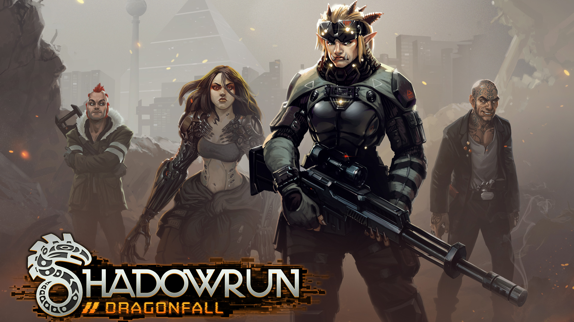 Shadowrun Shadowrun Dragonfall Video Game Art Glory Video Games Video Game Girls Weapon Rifles Troll 1920x1080