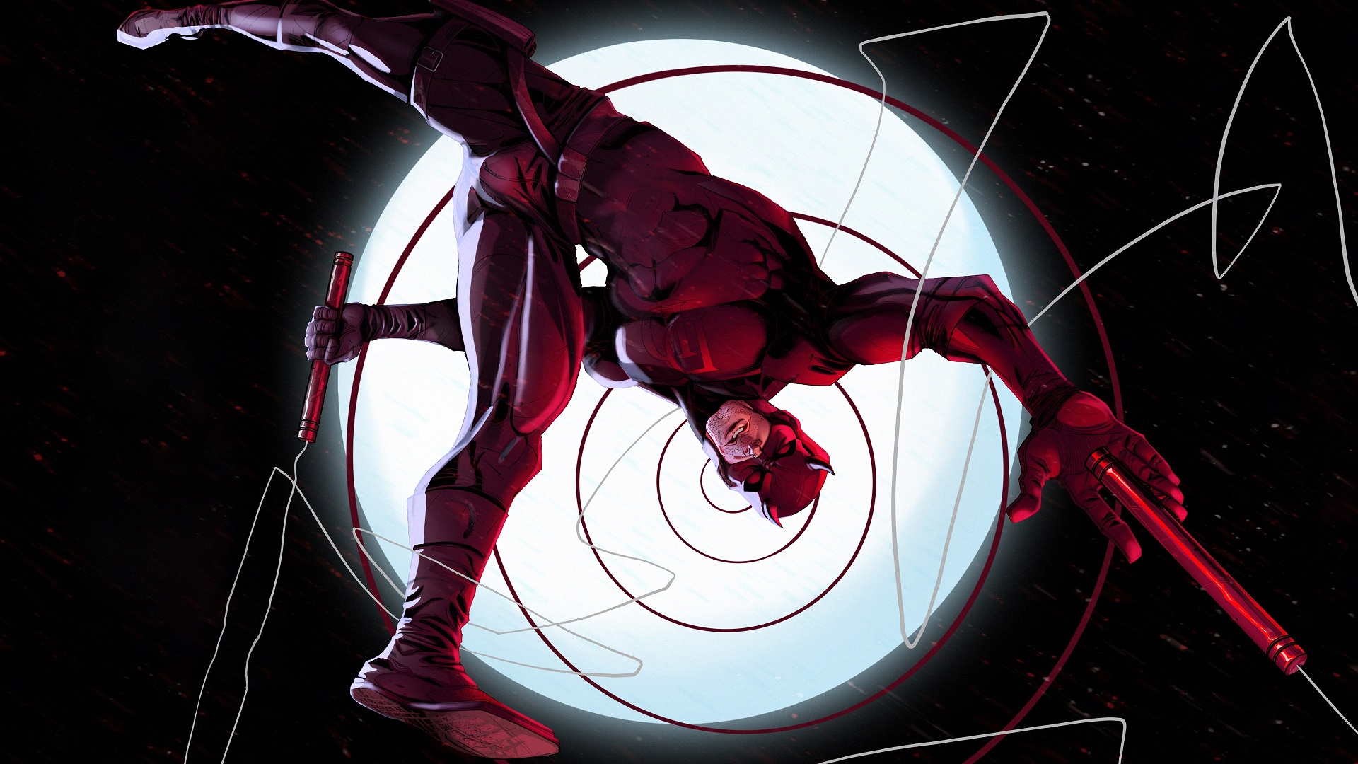 Daredevil Comics Marvel Comics Matt Murdock Superhero Costumes Weapon Moon 1920x1080