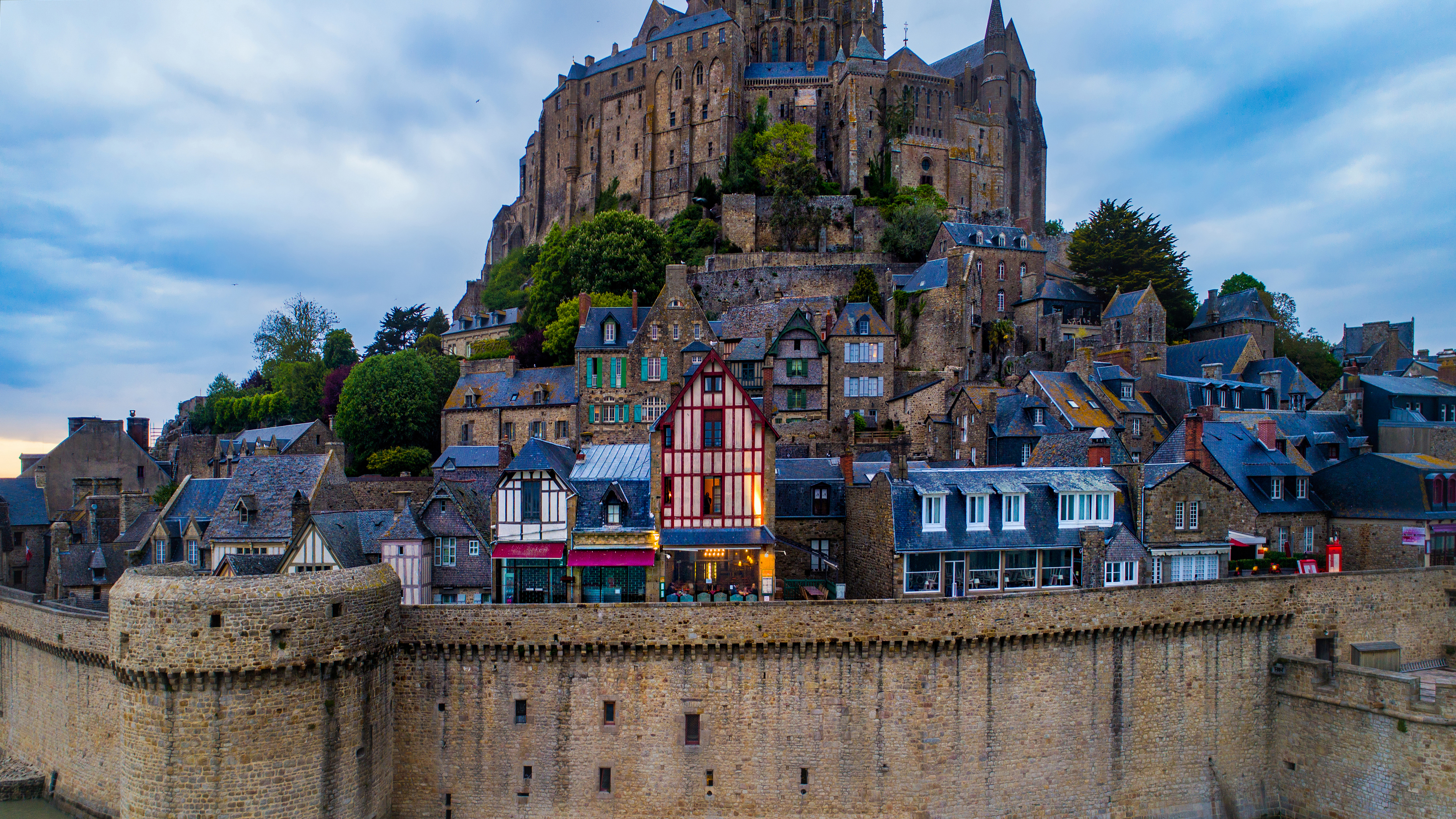 Trey Ratcliff Photography 4K France Village Sky Building Mont Saint Michel 3840x2160