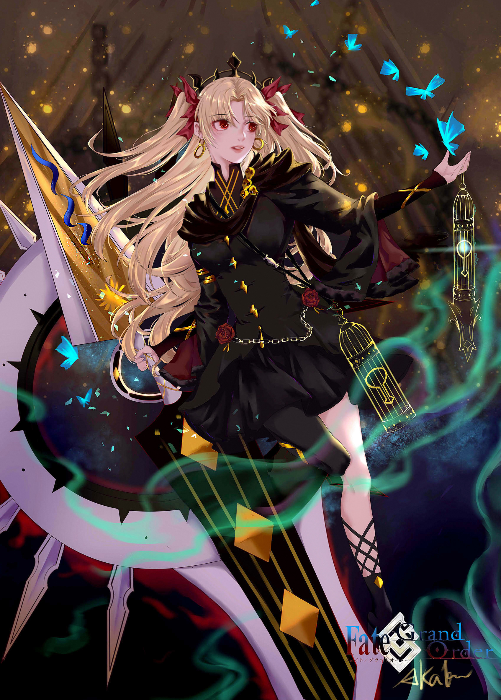 Anime Anime Girls Fate Series Fate Grand Order Ereshkigal Fate Grand Order  Twintails Long Hair Blond Wallpaper - Resolution:1698x2370 - ID:1317737 -  