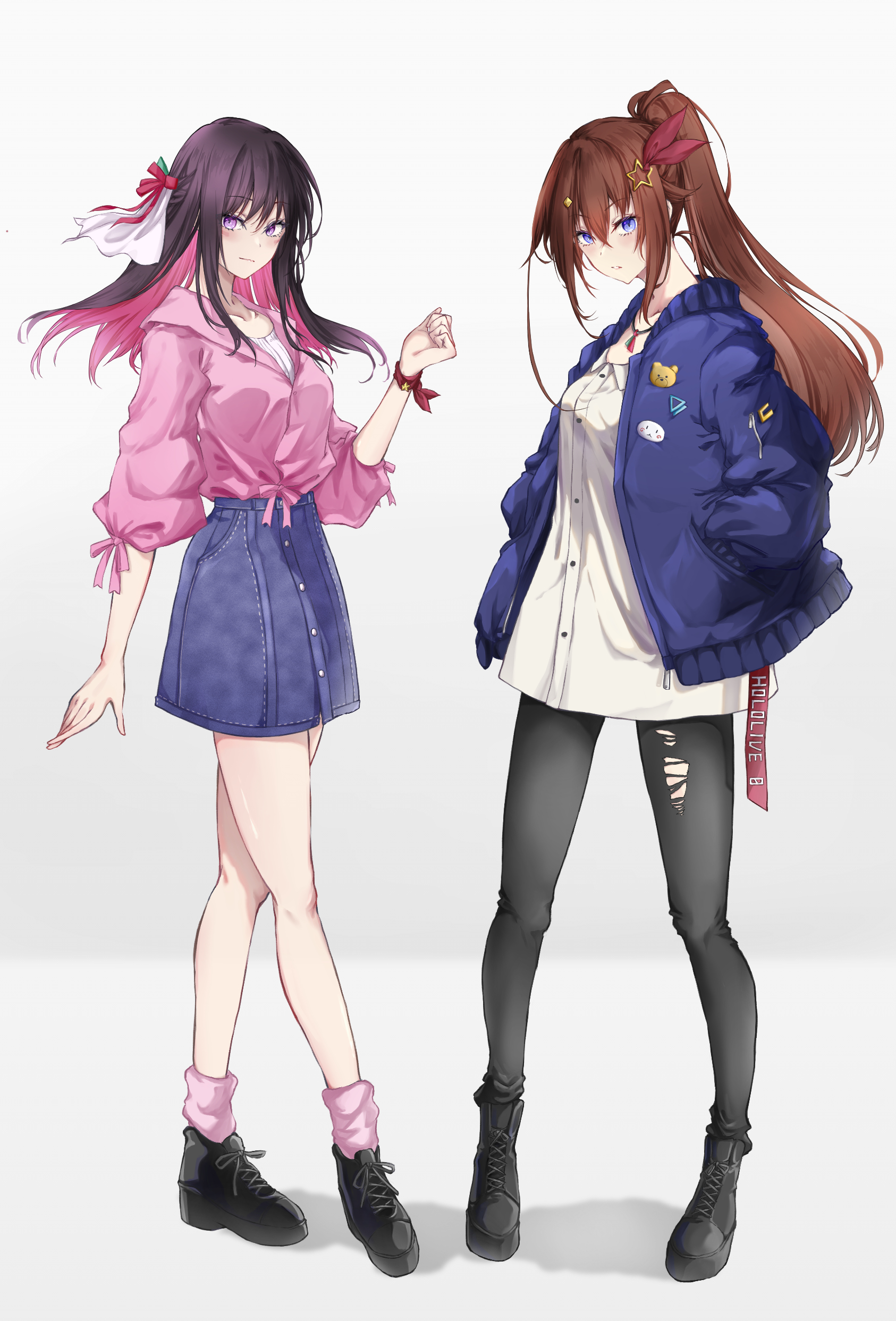 Anime Anime Girls Virtual Youtuber Hololive AZKi Tokino Sora Artwork Digital Art Fan Art Brunette Bl 1686x2486