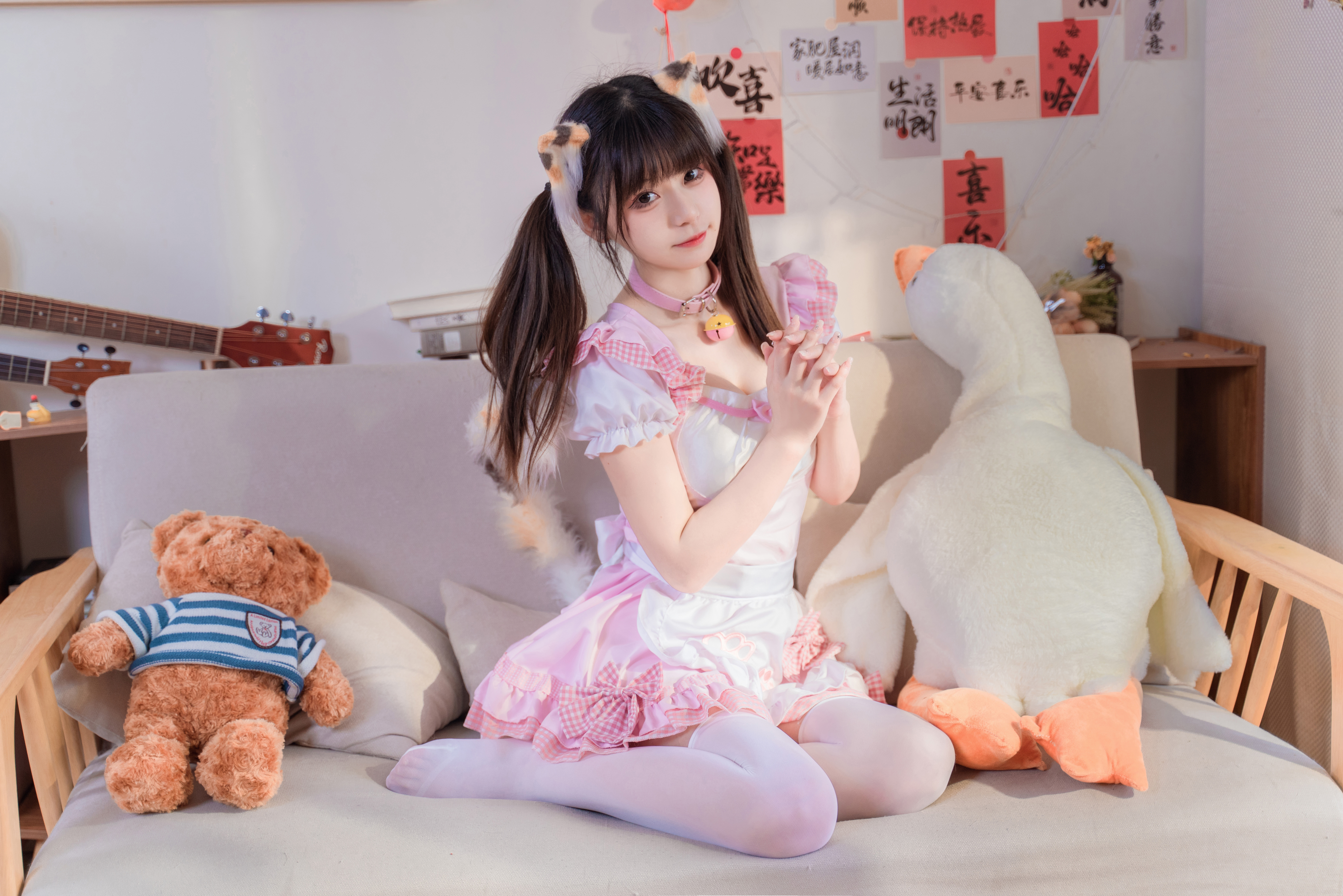 MaoDaRen Cat Girl Pink Skirt Asian 7952x5304