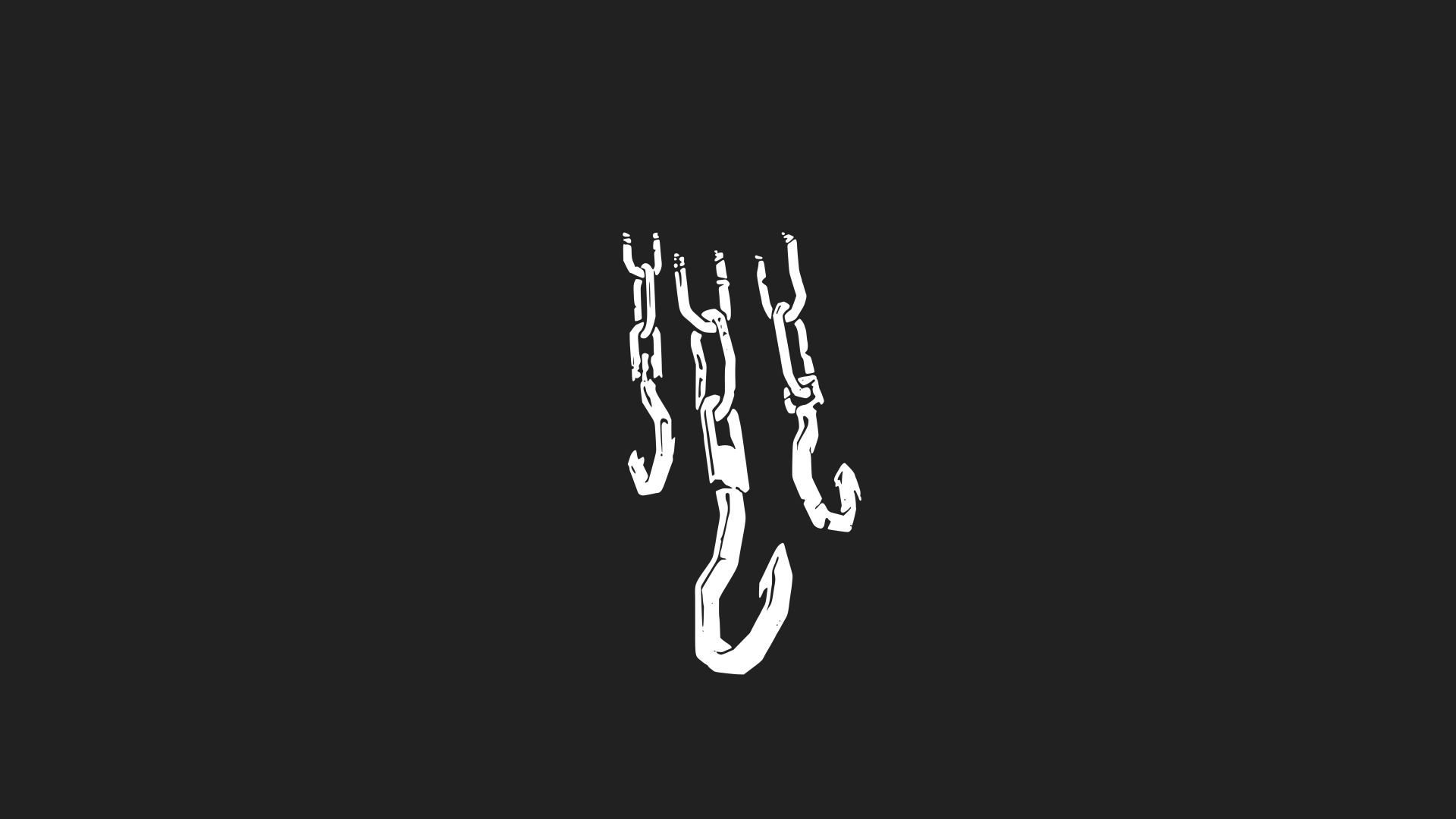 Dead By Daylight Minimalism Game Art Video Games Icon Gray Background Chains 1920x1080