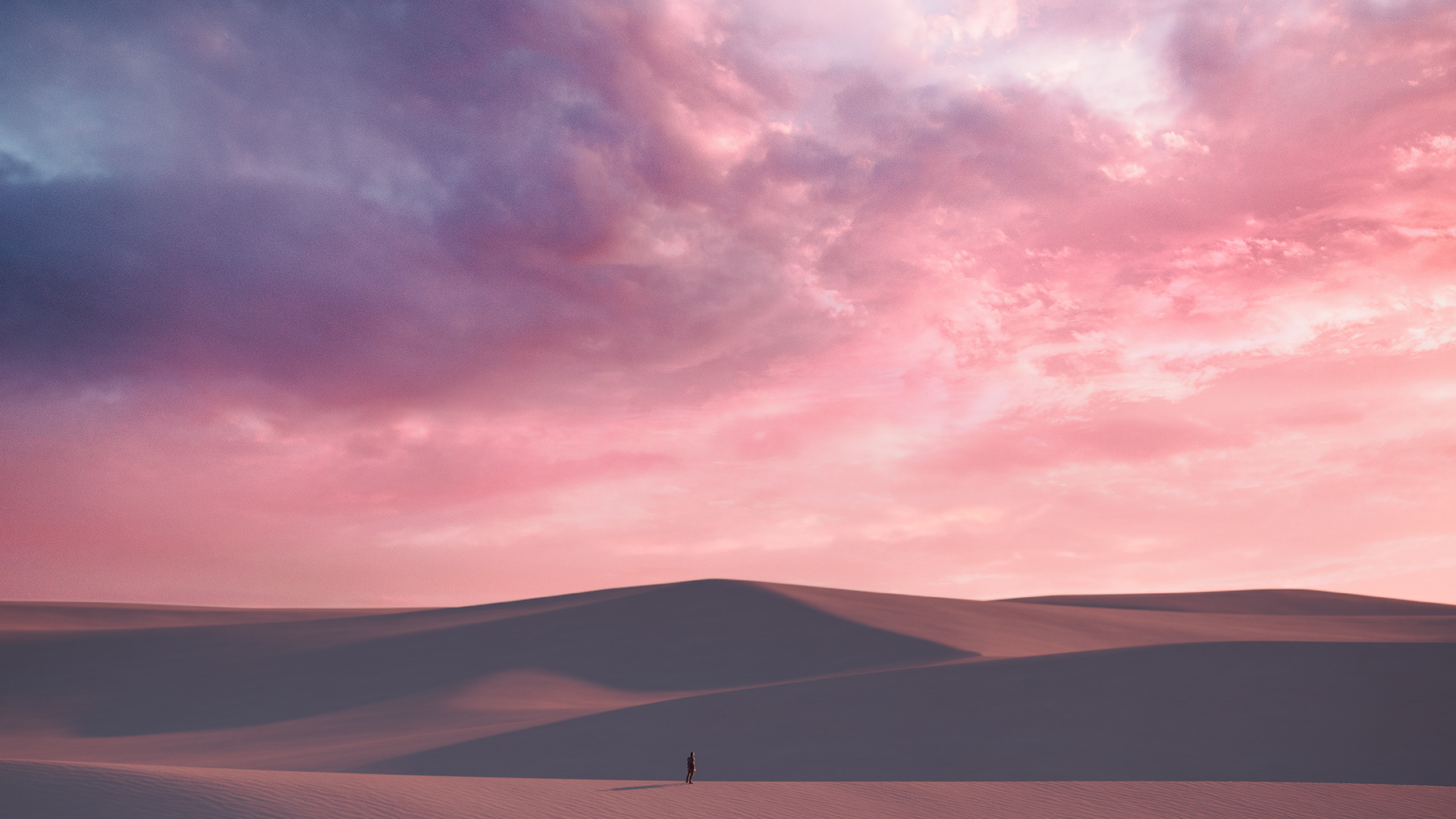 Digital Art Artwork Digital Sky Sand Clouds Landscape Dunes Desert 2560x1440