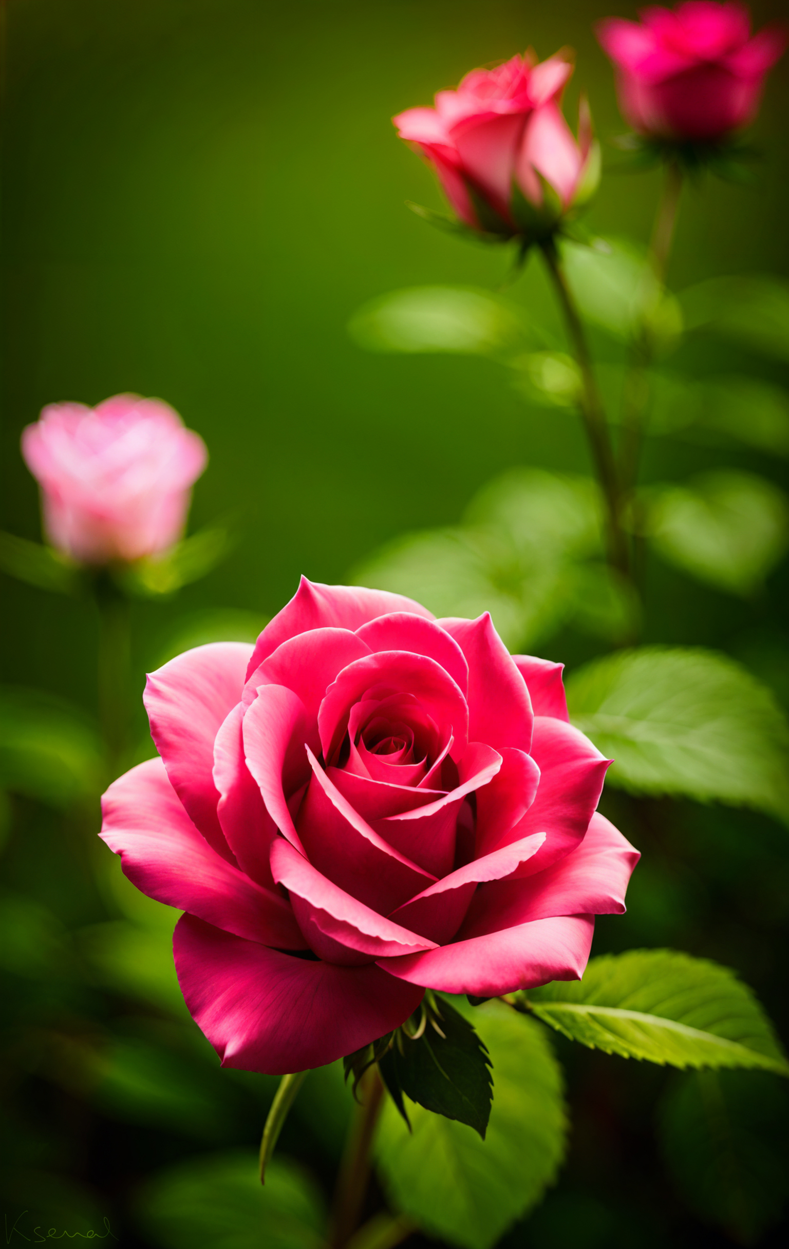 Ai Art Flower Garden Rose Digital Art Bokeh Vertical Flowers 1536x2432