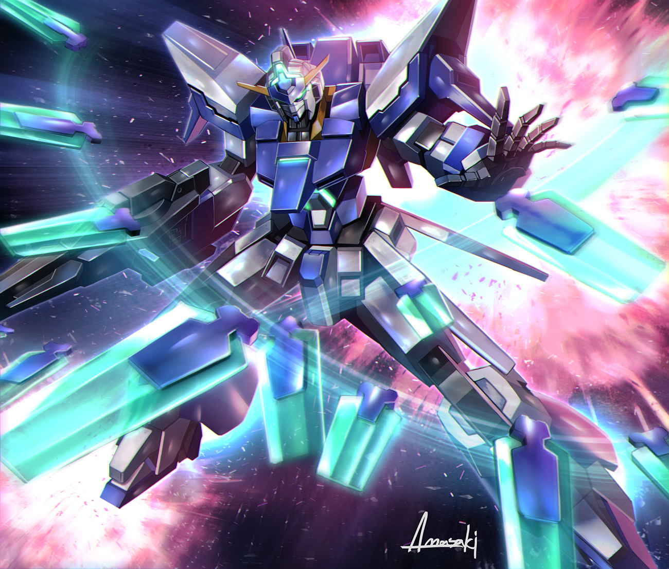 Gundam AGE FX Anime Mechs Mobile Suit Gundam AGE Super Robot Taisen Gundam Artwork Digital Art Fan A 1300x1107