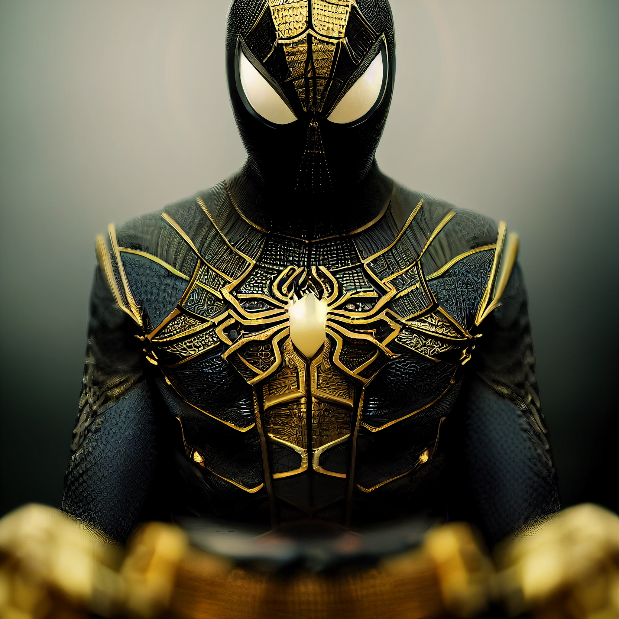 Spider Black Gold Spider Man Wallpaper - Resolution:2048x2048 - ID:1343734  
