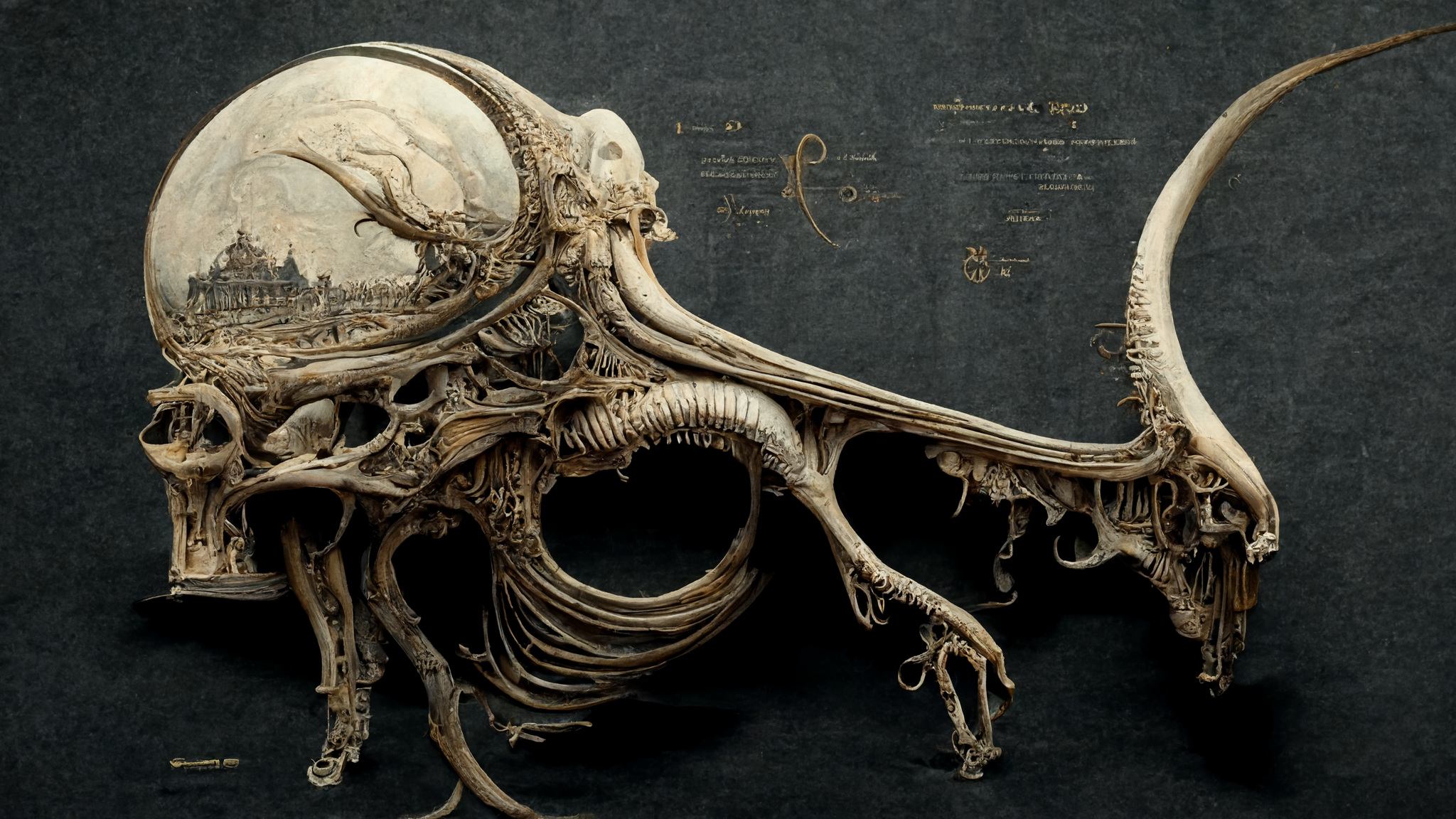 Digital Art Midjourney Ai Anatomy Bones Surreal Artwork Fantasy Art 2048x1152