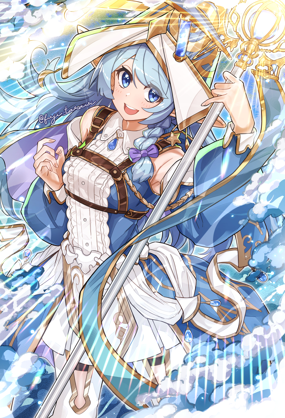 Water Enchantress Of The Temple Anime Anime Girls Trading Card Games Yu Gi Oh Long Hair Blue Hair Ar 977x1434