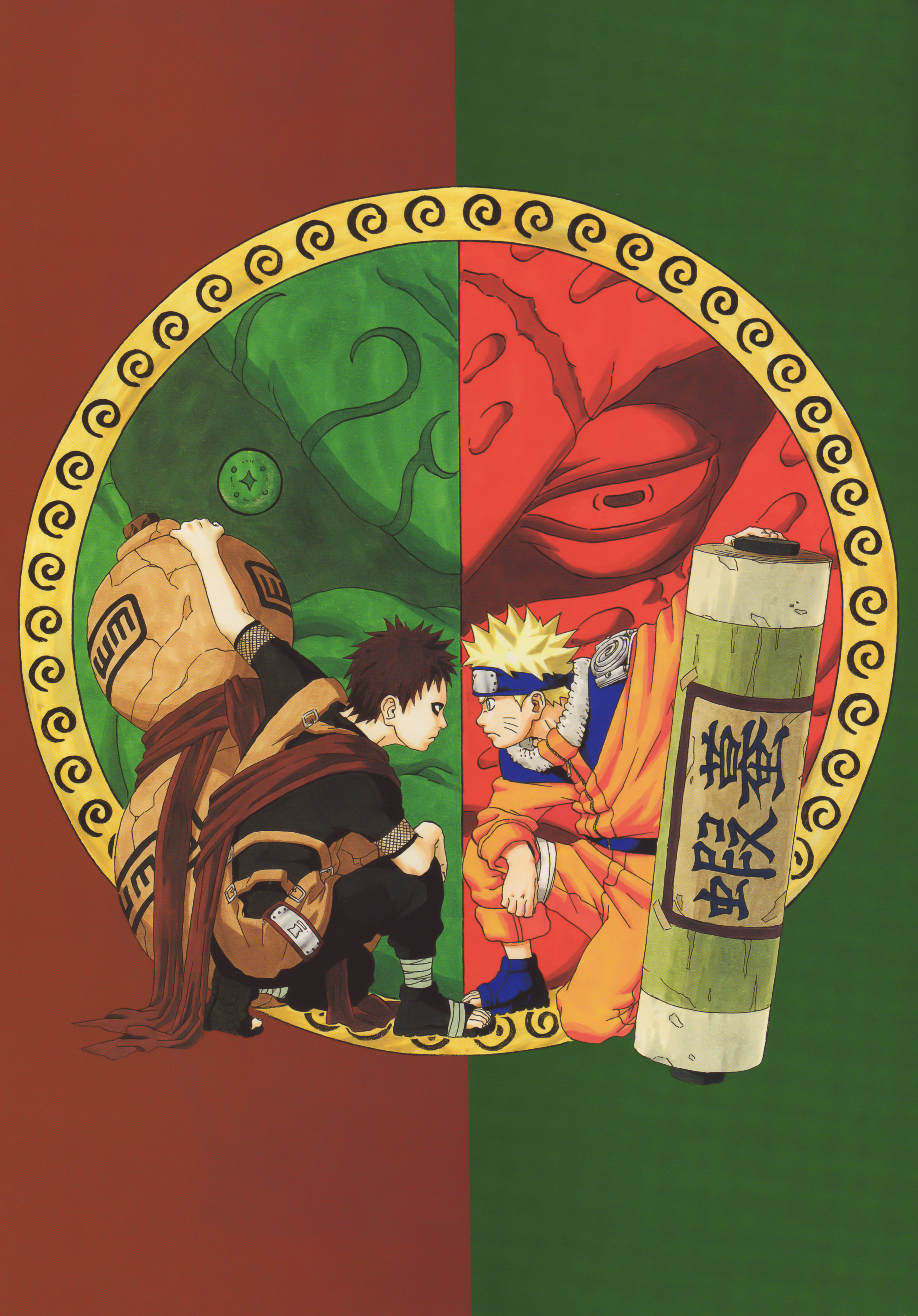 Naruto Anime Uzumaki Naruto Gaara Anime Boys Portrait Display Simple Background Minimalism 4187x6000