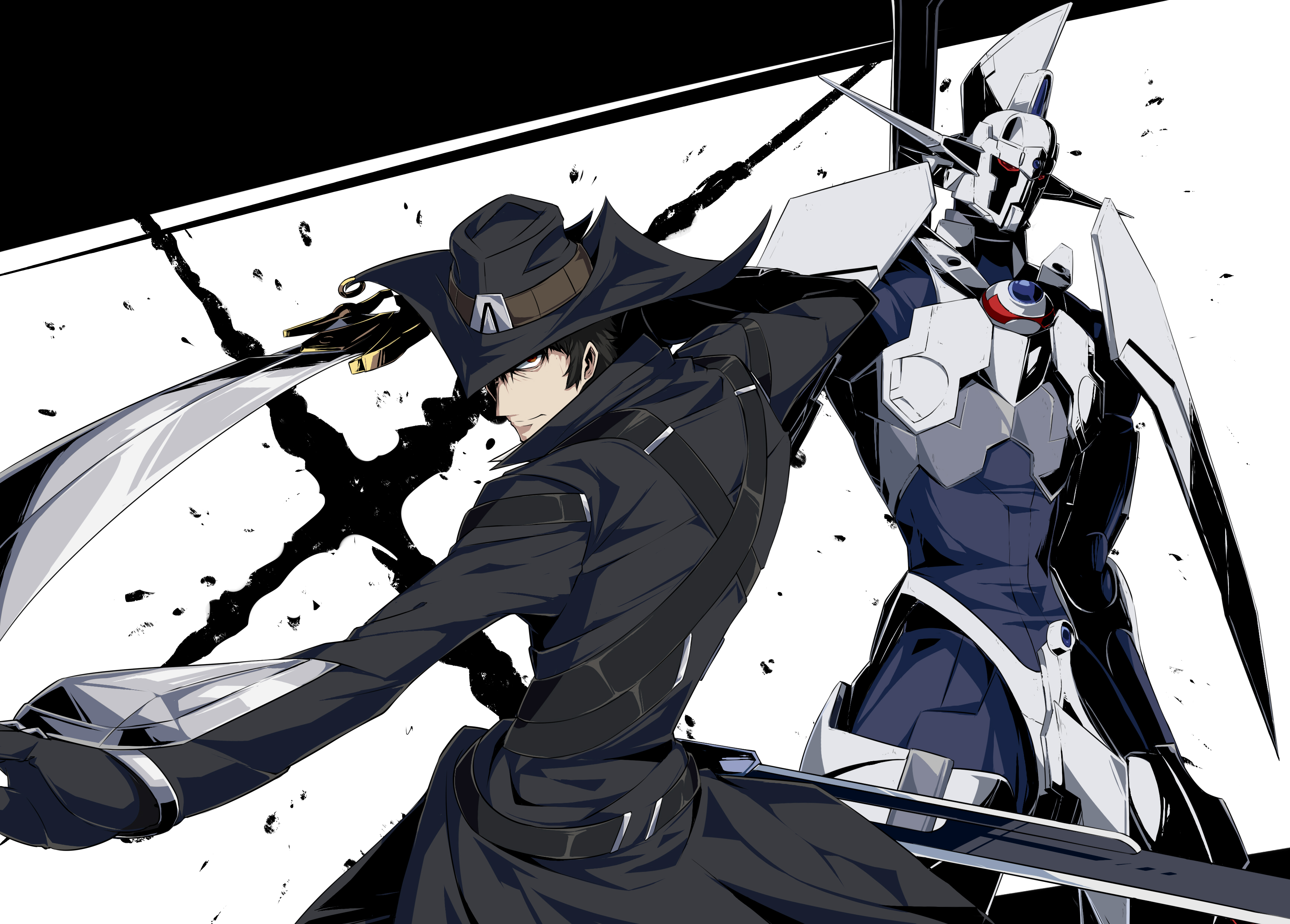 Artwork Anime Boys Hat Sword Gun X Sword 3462x2480