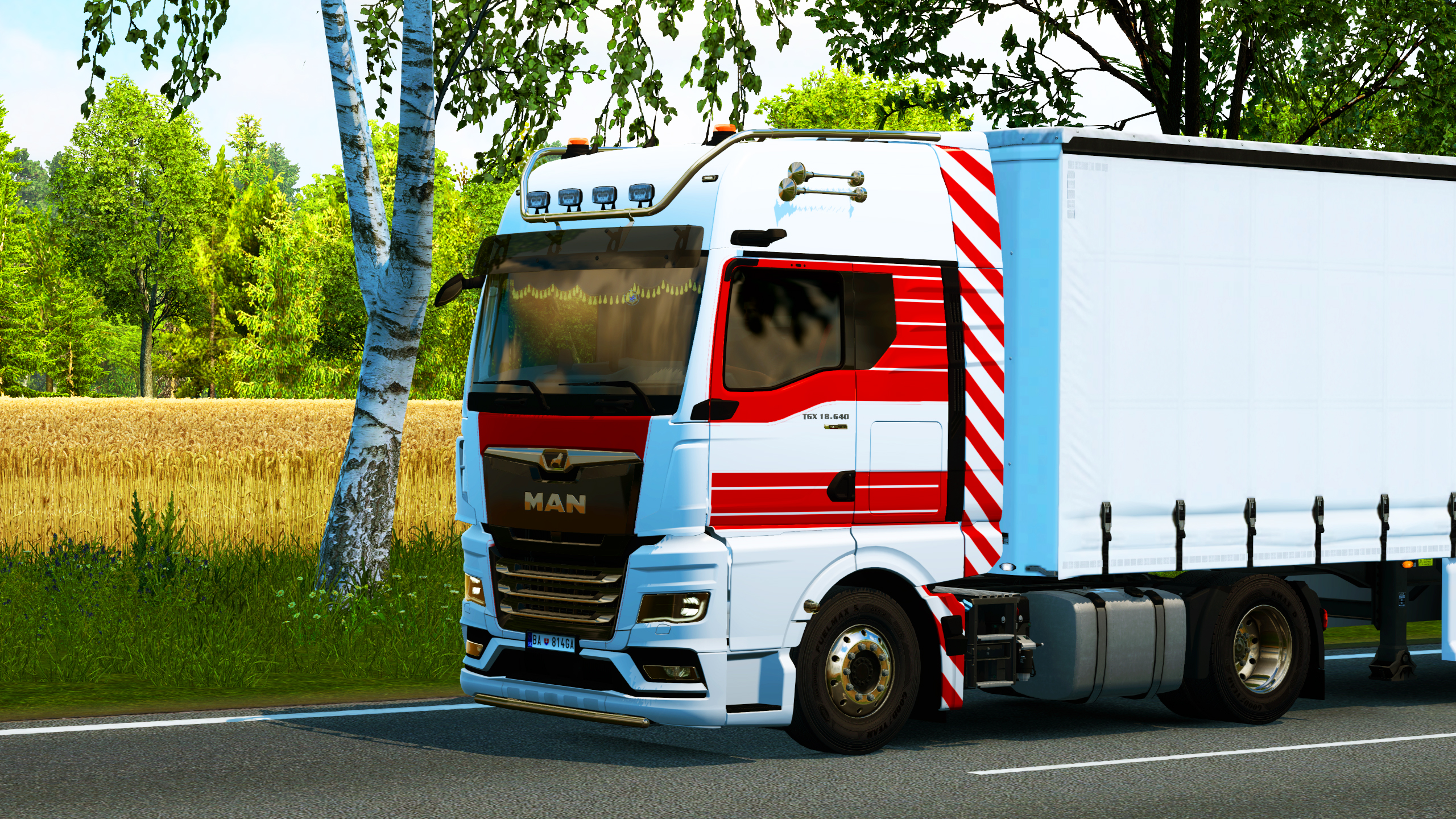 Euro Truck Simulator 2 Game Simulator New 2023 Man TGX Plantation Landscape Video Games Vehicle Fron 2560x1440