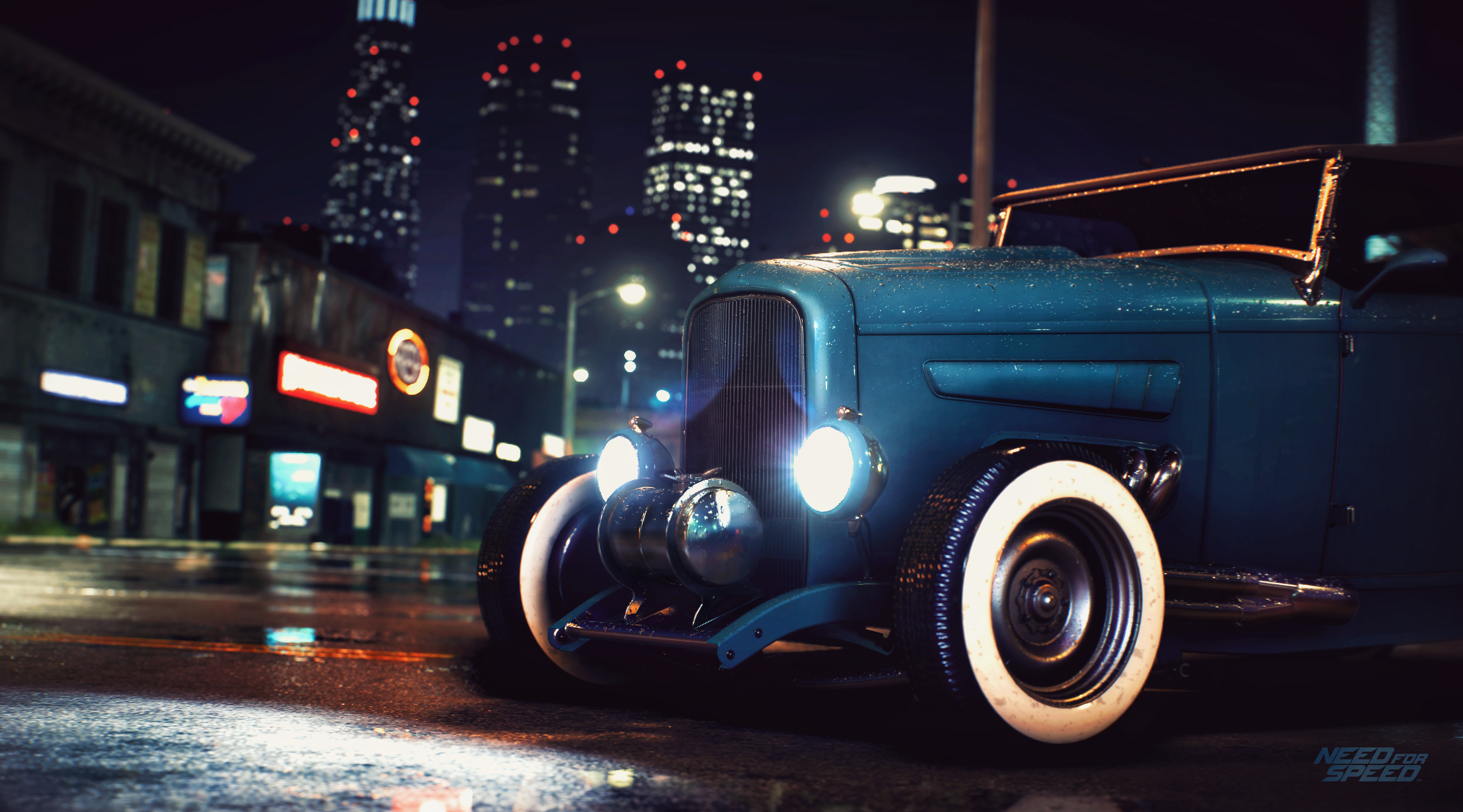Need For Speed Need For Speed 2015 1973 Ford LTD Night Race Cars Hot Rod Video Games Car Video Game  3840x2132