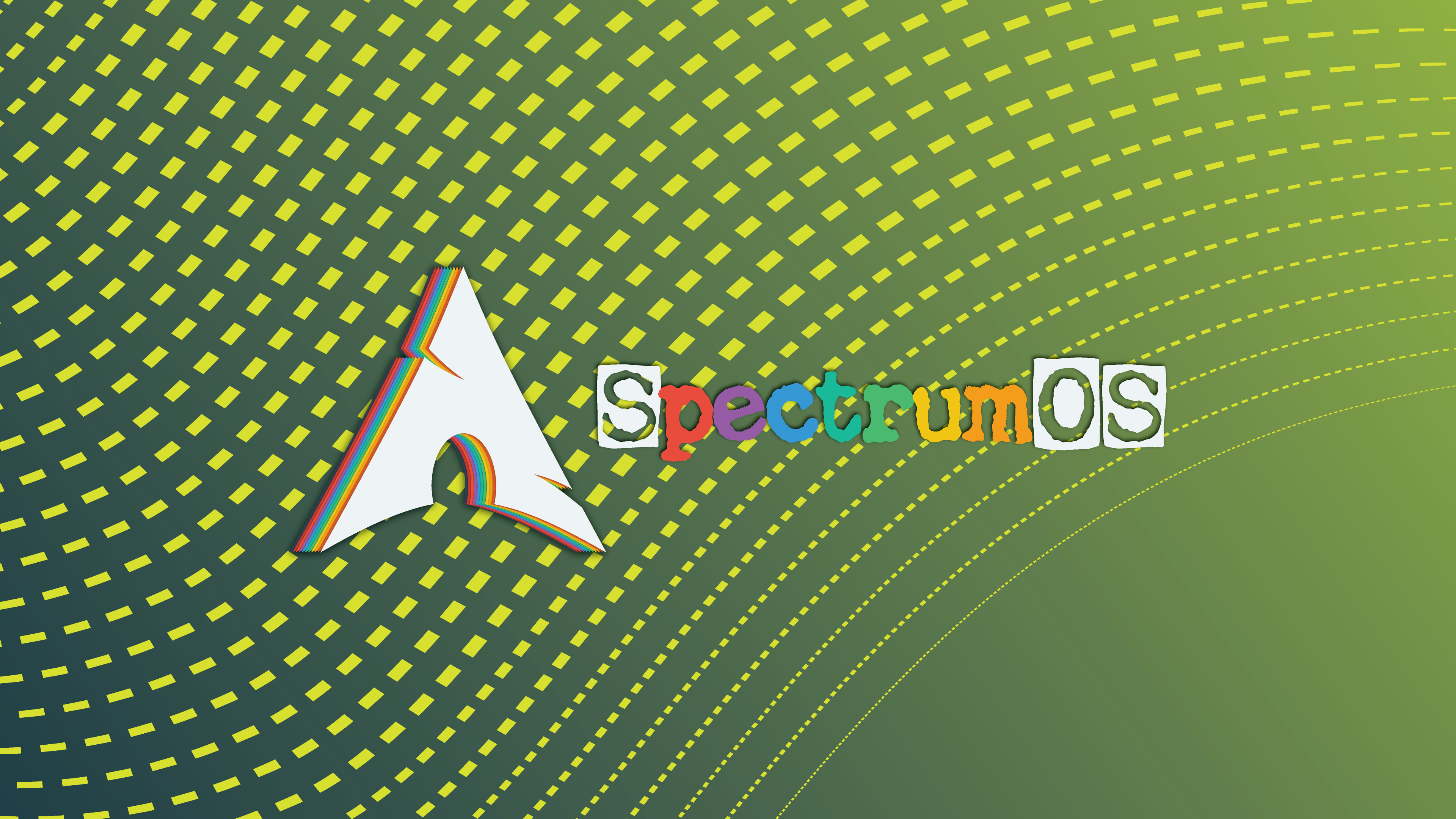 Linux SpectrumOS Arch Linux Minimalism Simple Background Logo Colorful 3840x2160