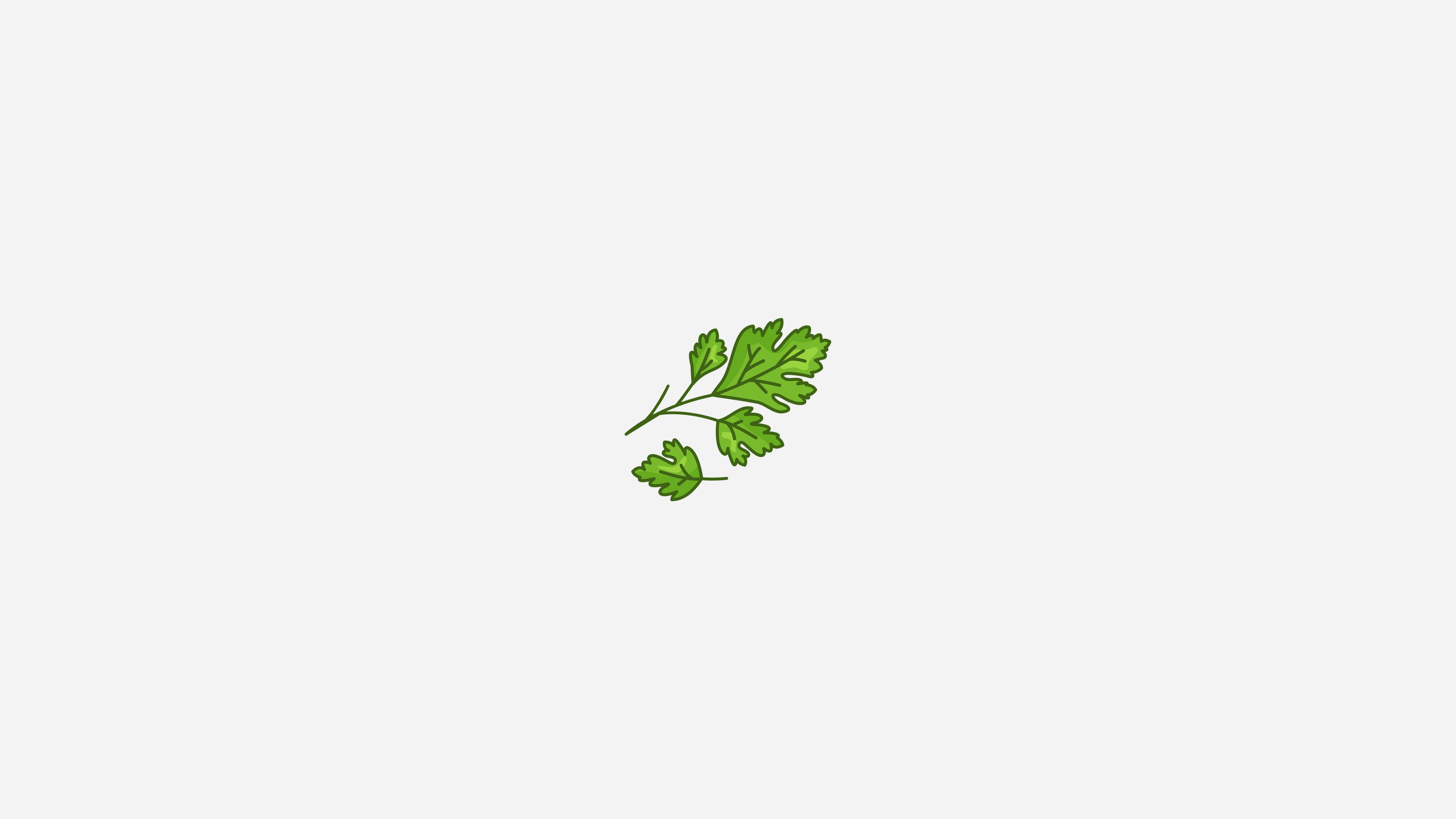 Simple Background White Background Parsley Herb Minimalism Happiness Plants Leaves 3840x2160