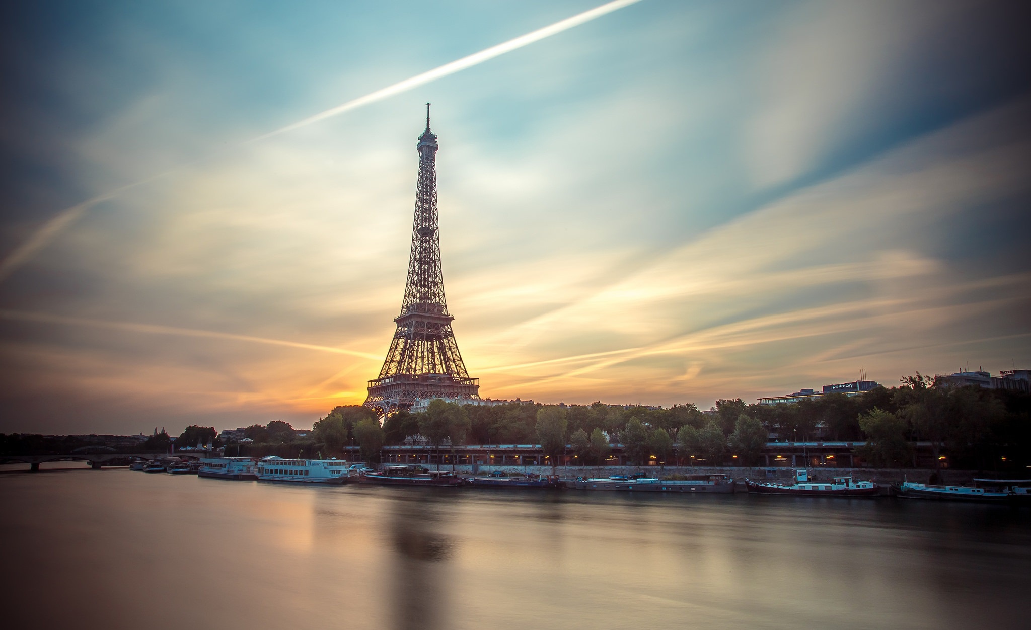 Paris France Monument Sky 2048x1252