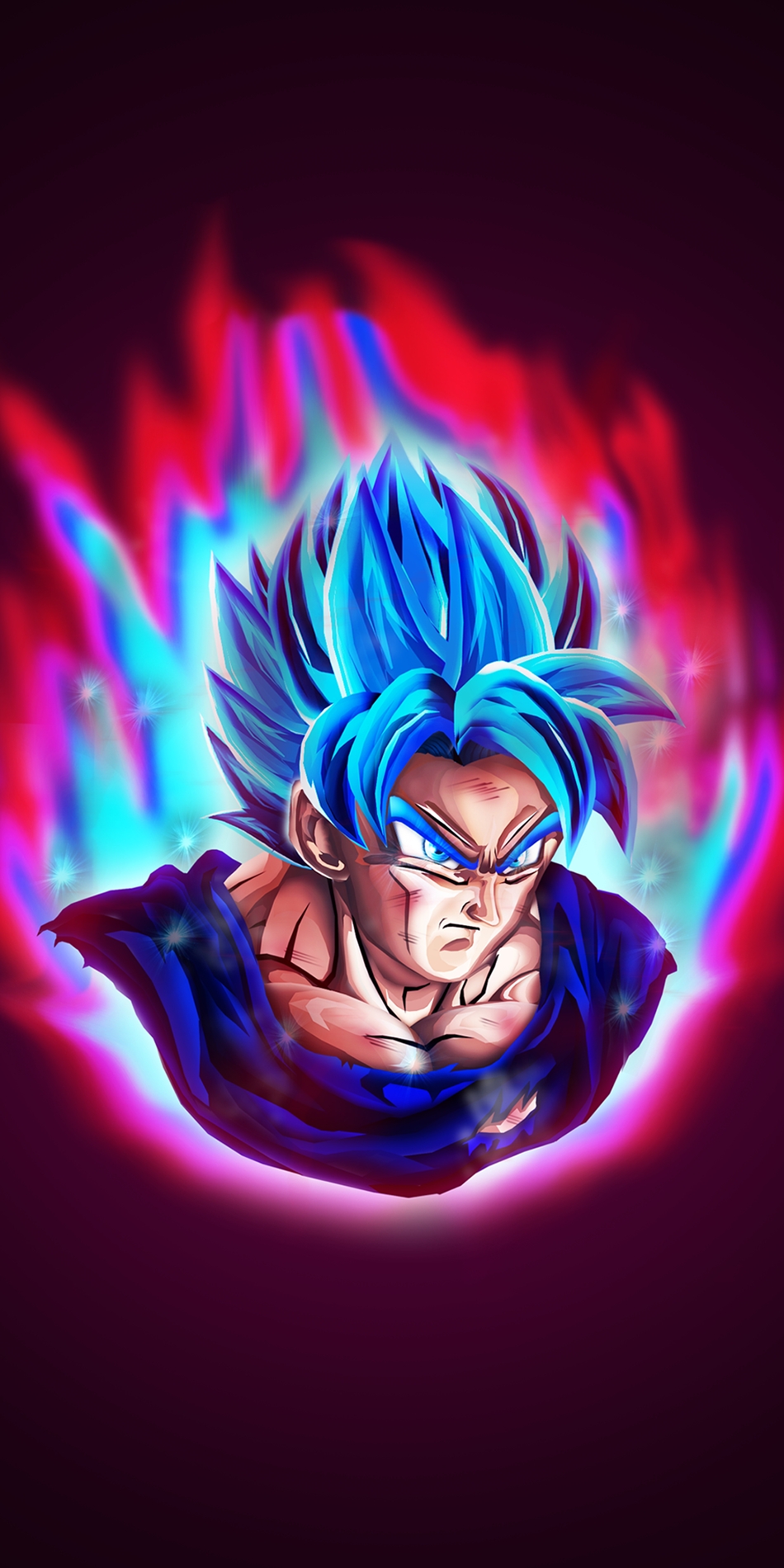 Anime Boys Dragon Ball Super Son Goku Super Saiyajin Blue Simple Background Portrait Display Minimal 950x1900